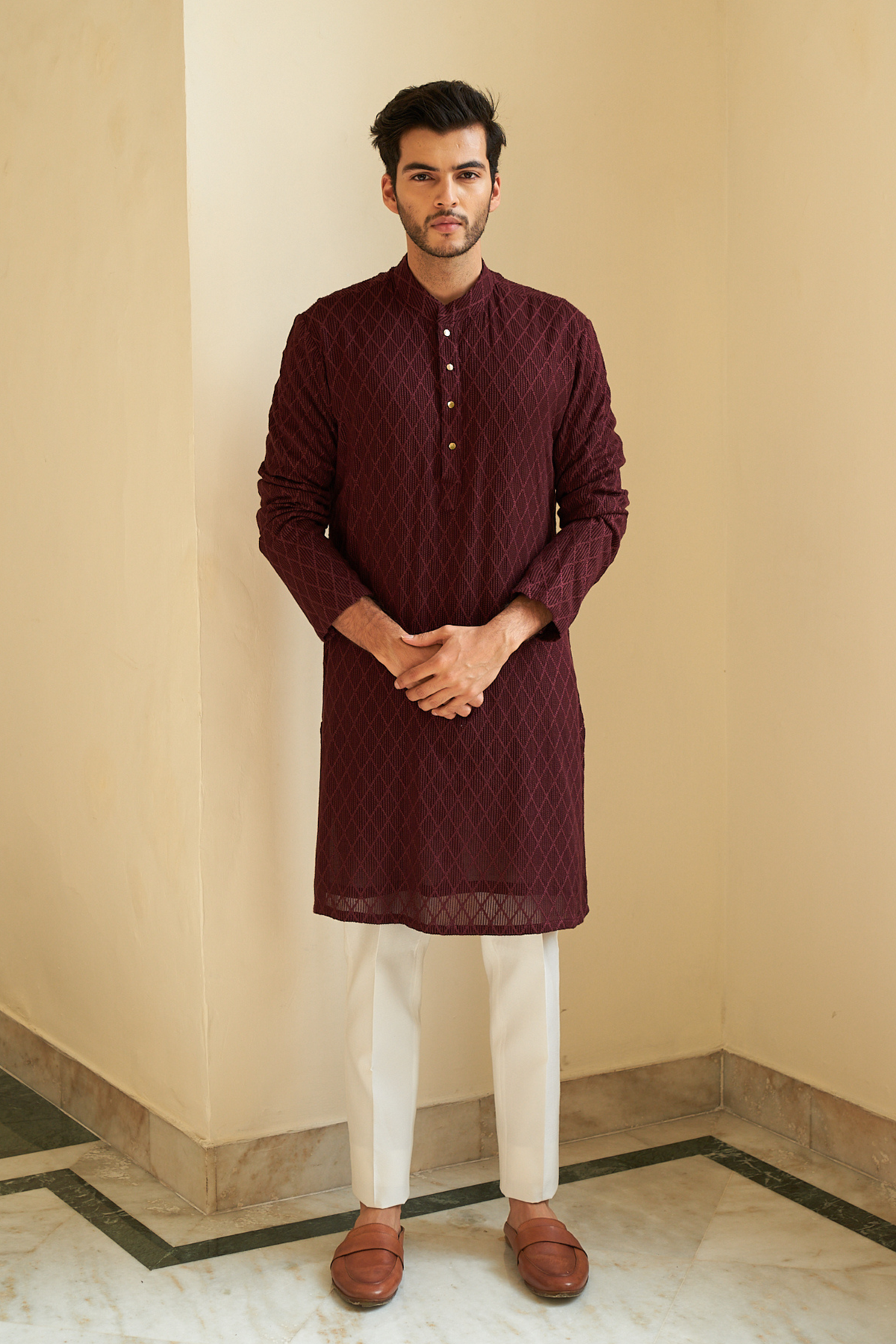 Ox Blood Kurta Set