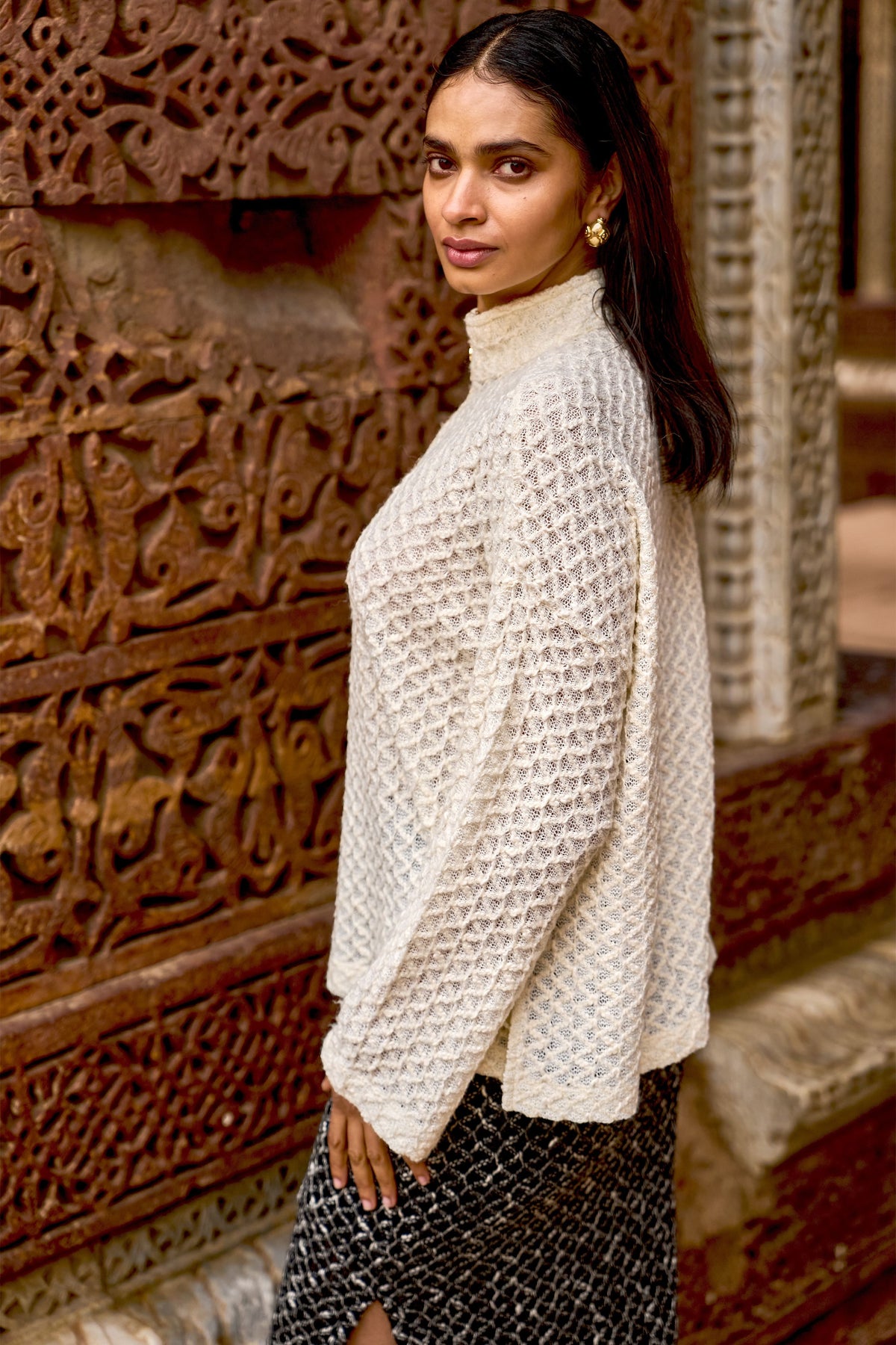 Ivory Knitted Top