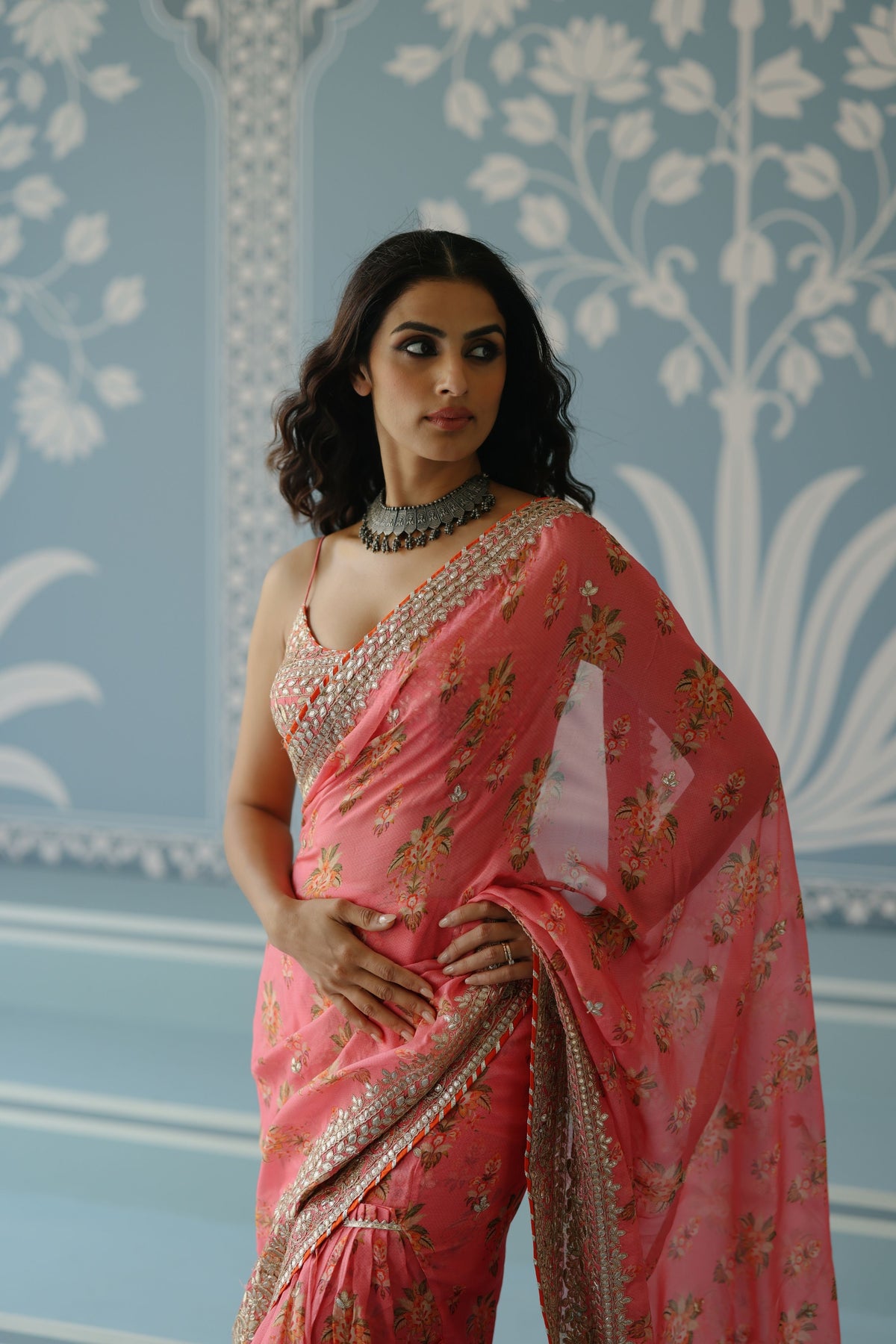 Pink Mahira Saree Set