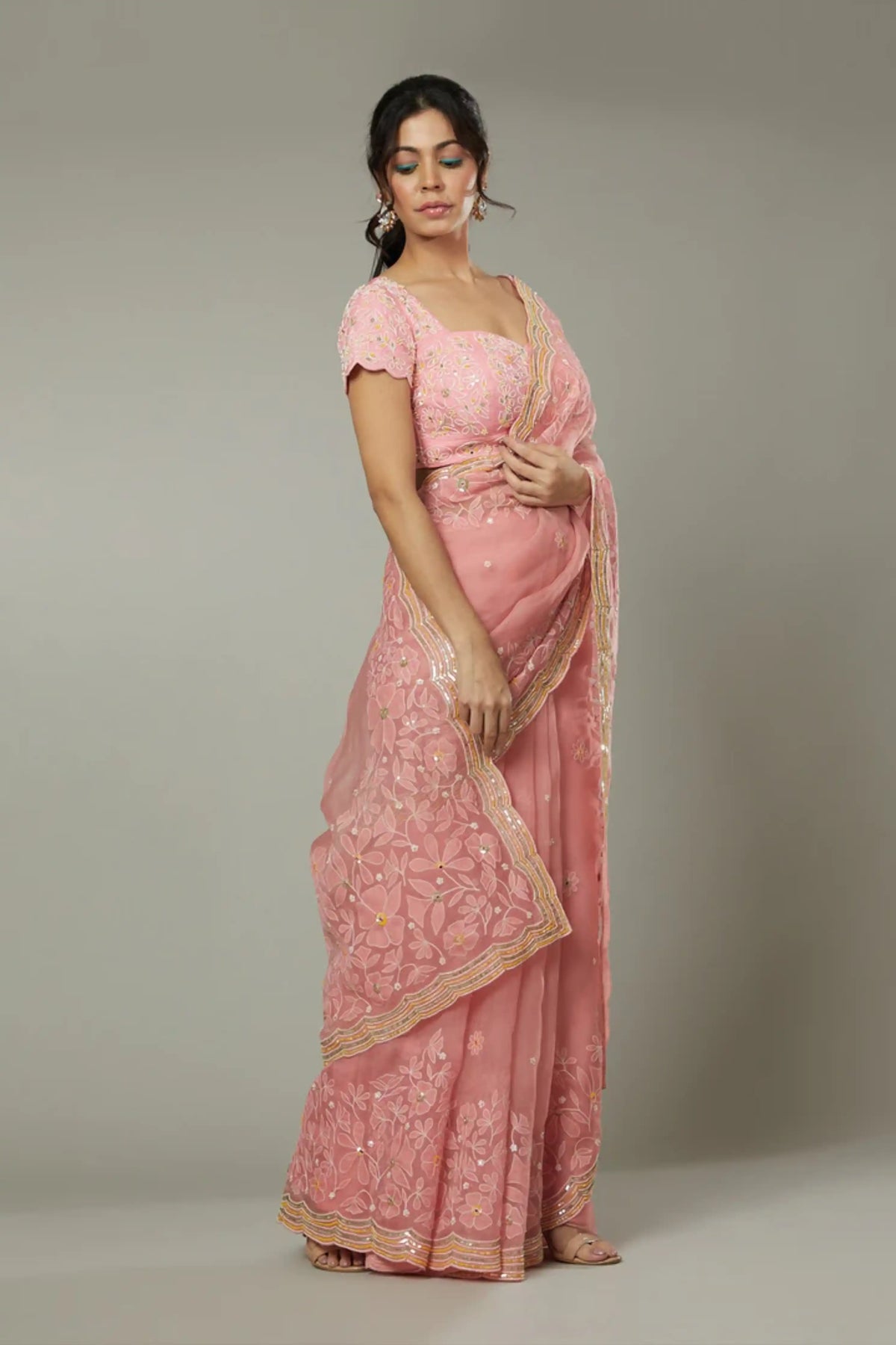 Candy Floss Silk Organza Saree