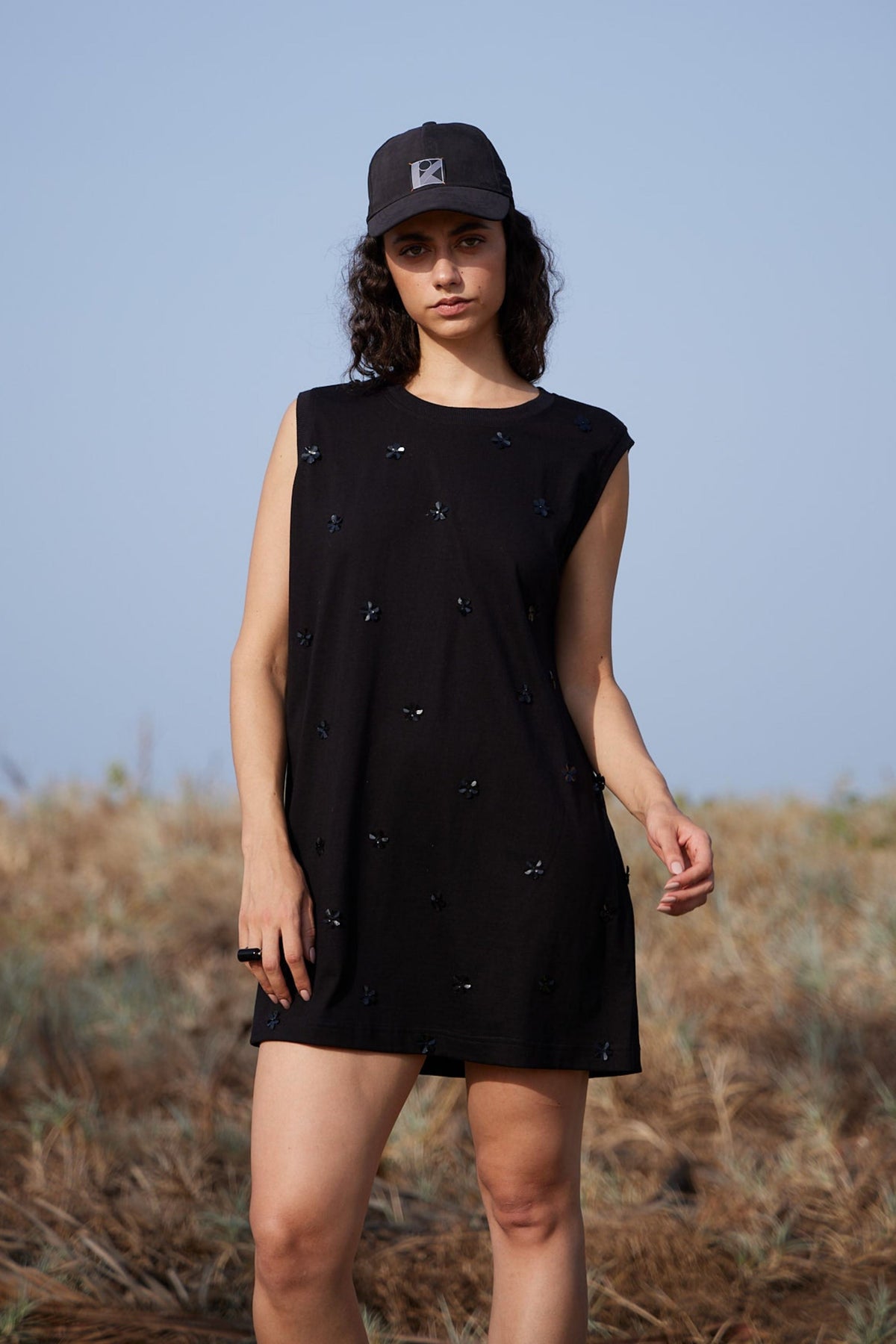 Embroidered T-shirt Dress