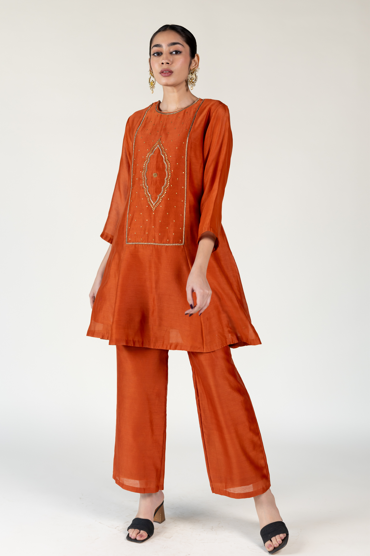 Rust Naaz Tunic Set