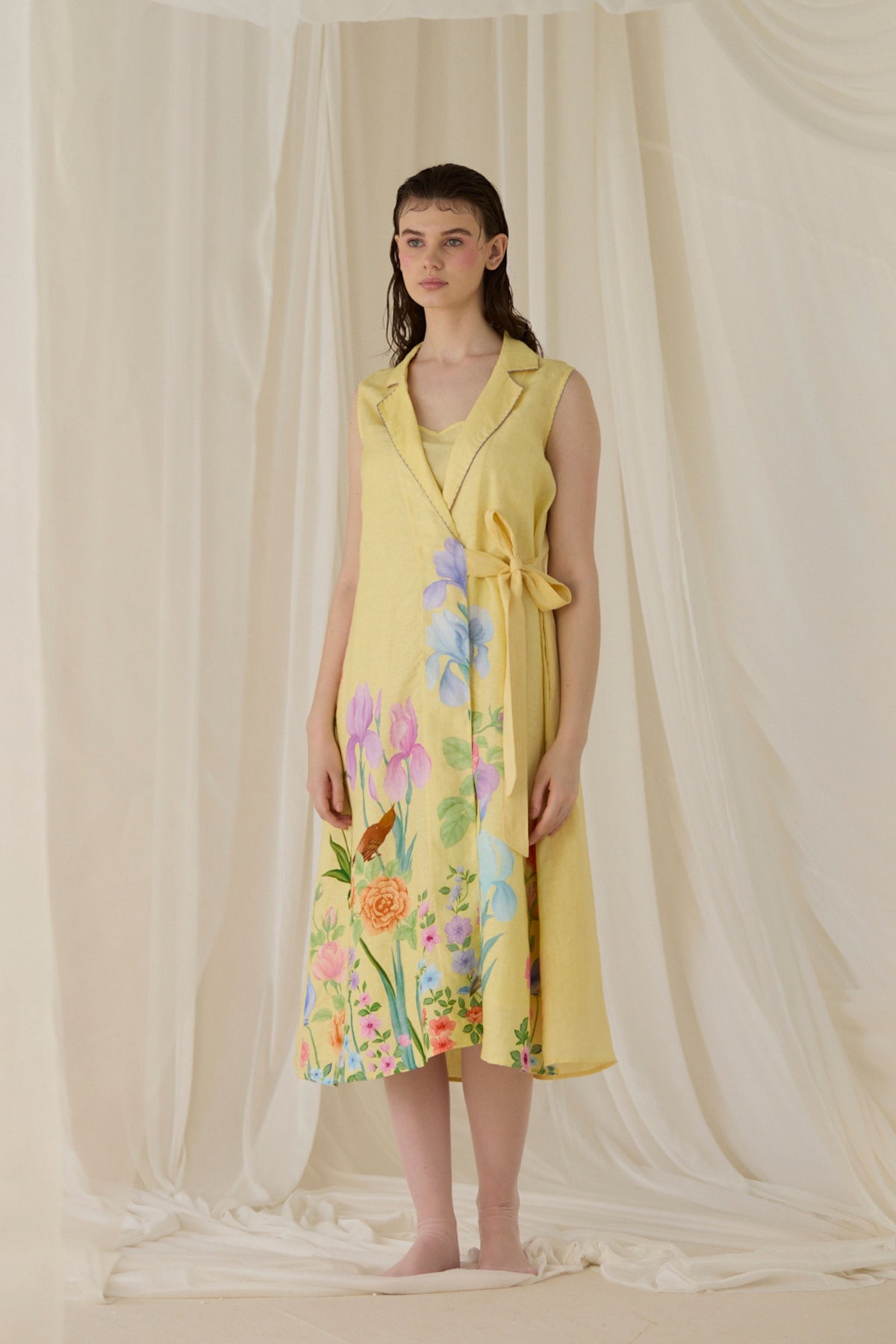 Citrine Floral Yellow Dress