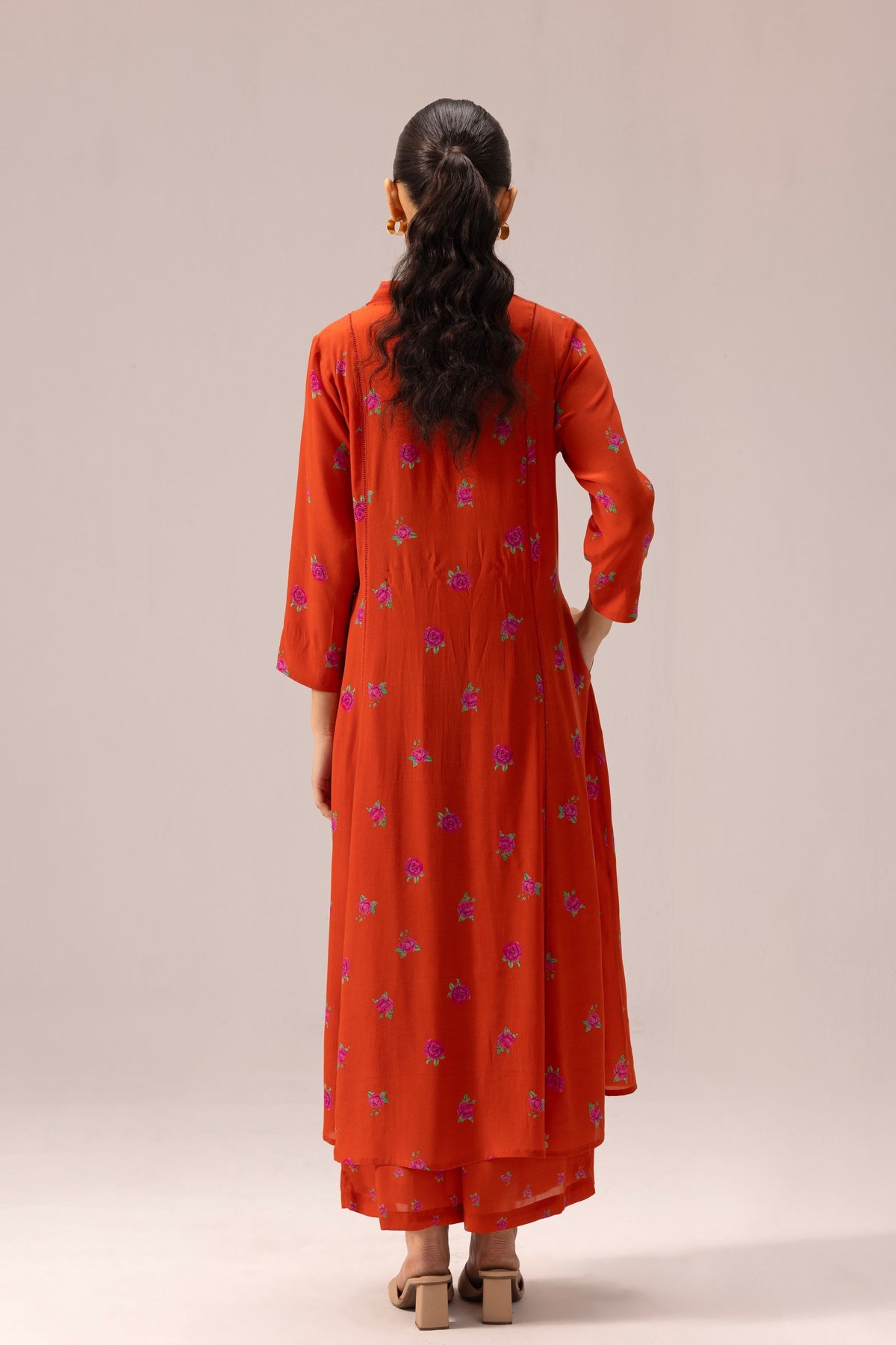 Thea Orange Kurta  Set