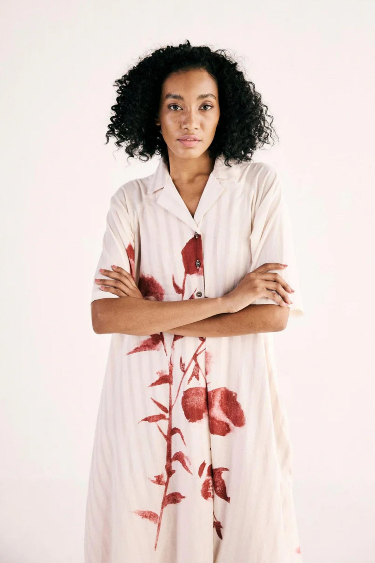 Wild Rose Shirt Dress