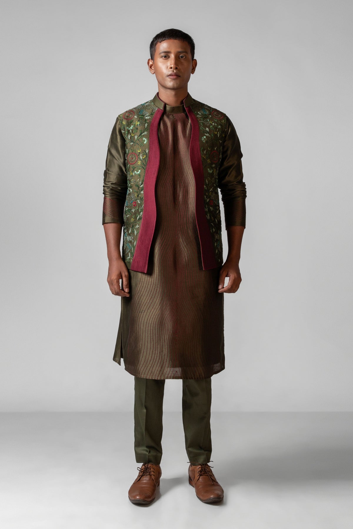 Liquid Flora Nehru Kurta Set