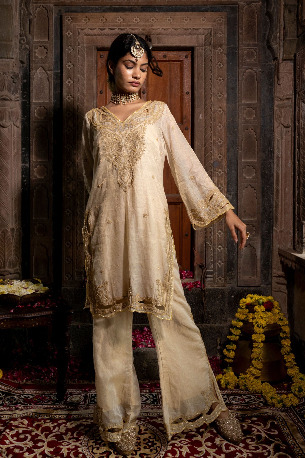 Beige Kurta Set