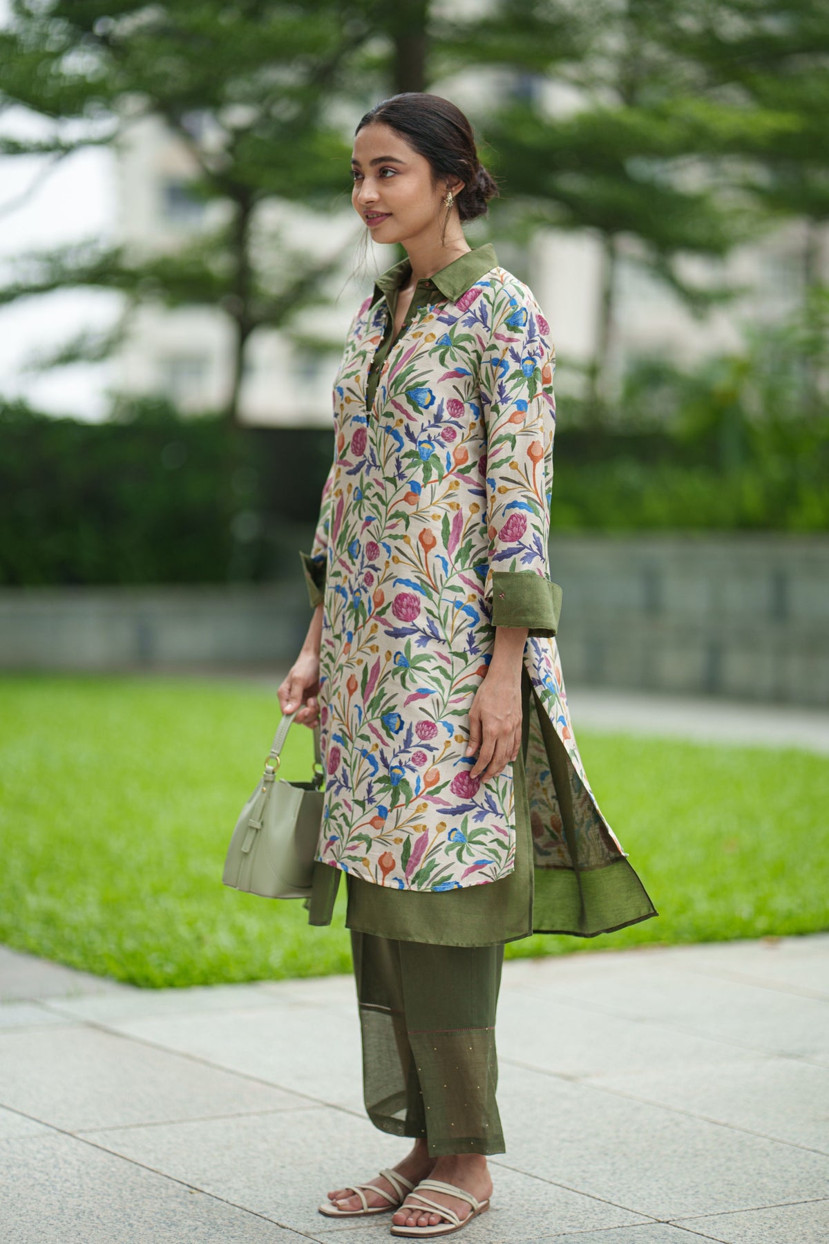 Dahlia Olive Kurta Set