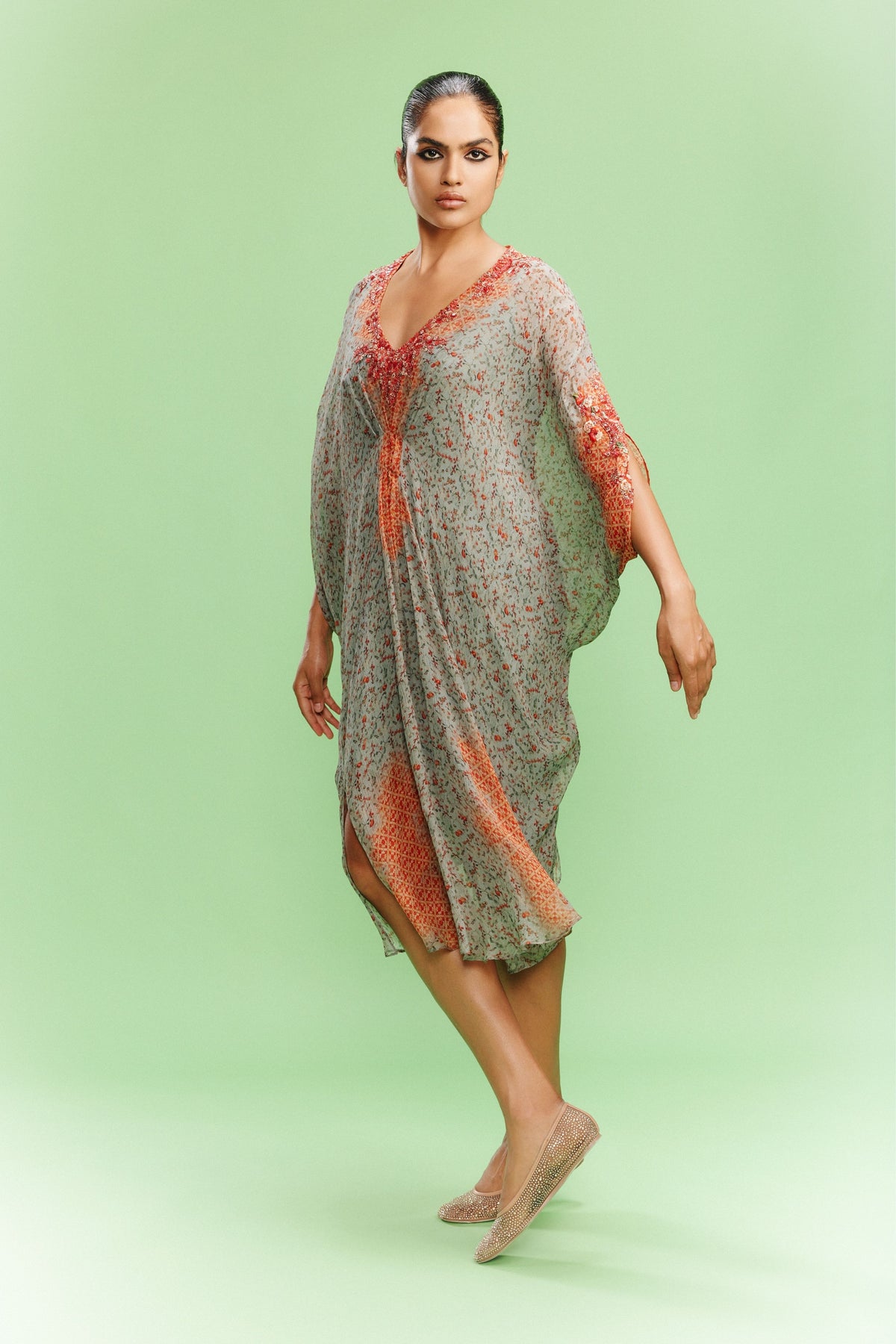 Oeshi Ditsy Print Kaftan