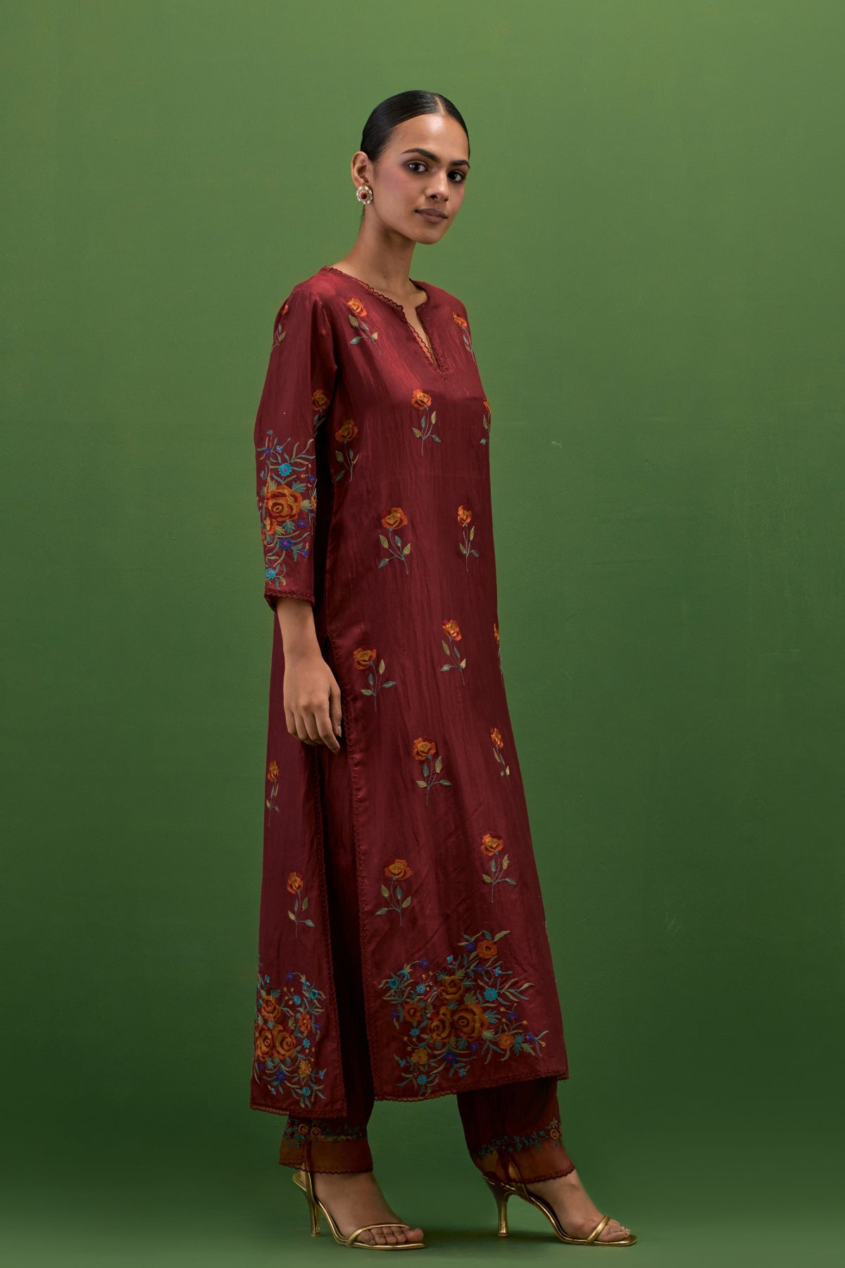 Rosewood Straight Kurta Set