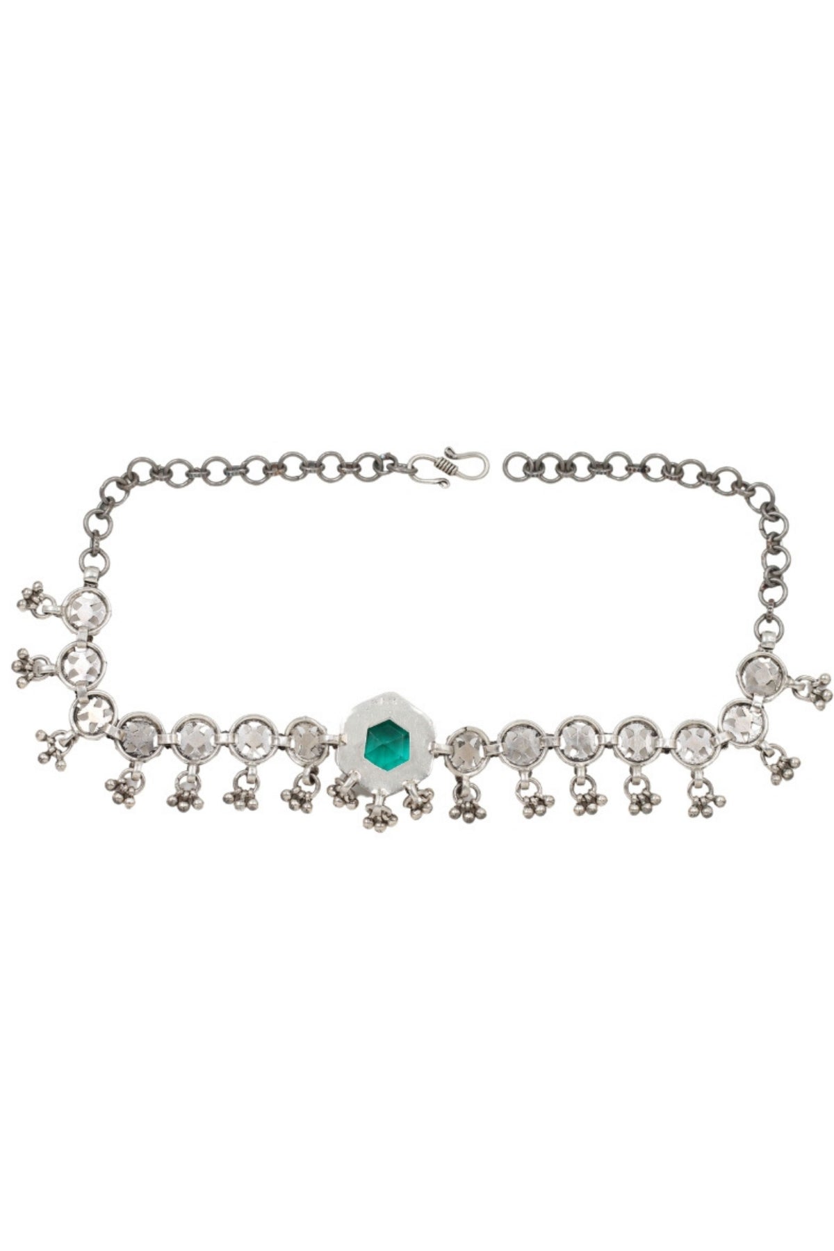 Silver Emerald Necklace