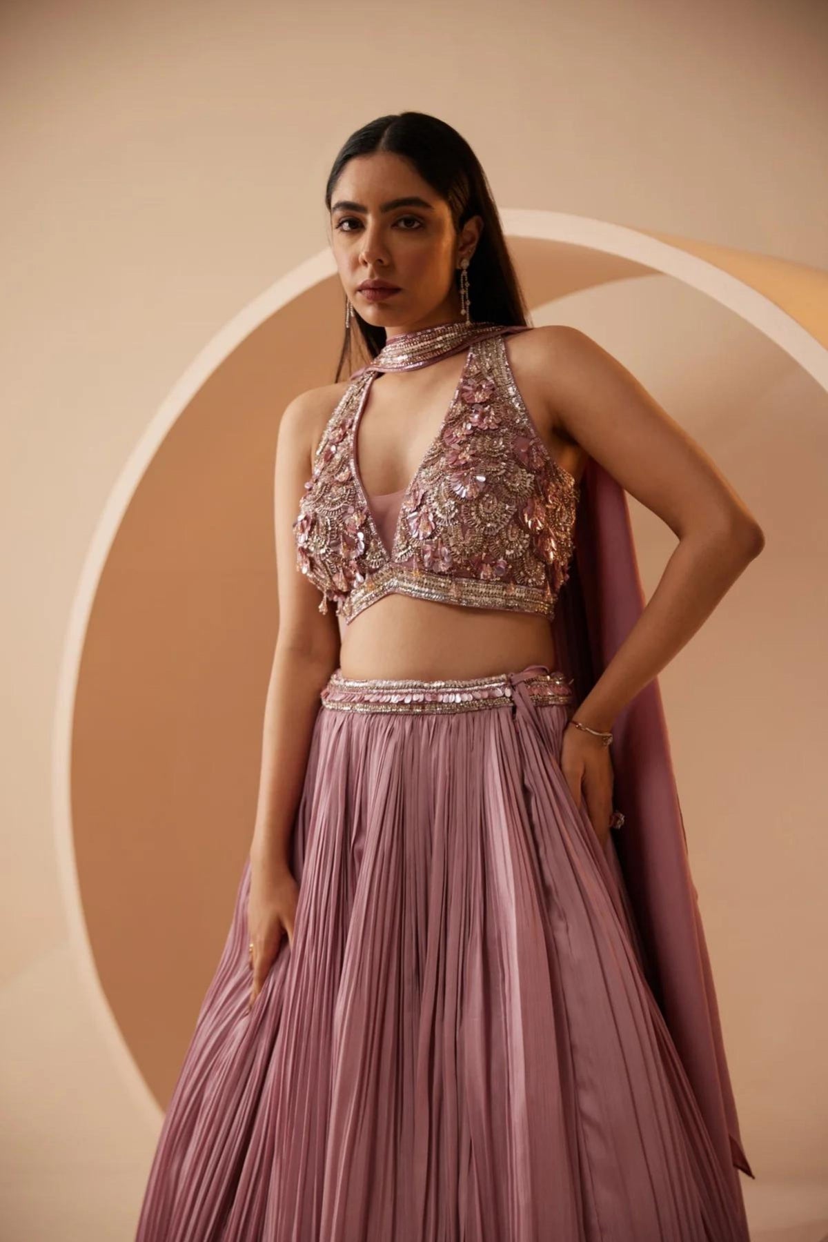 Daliana Pink Lehenga Set