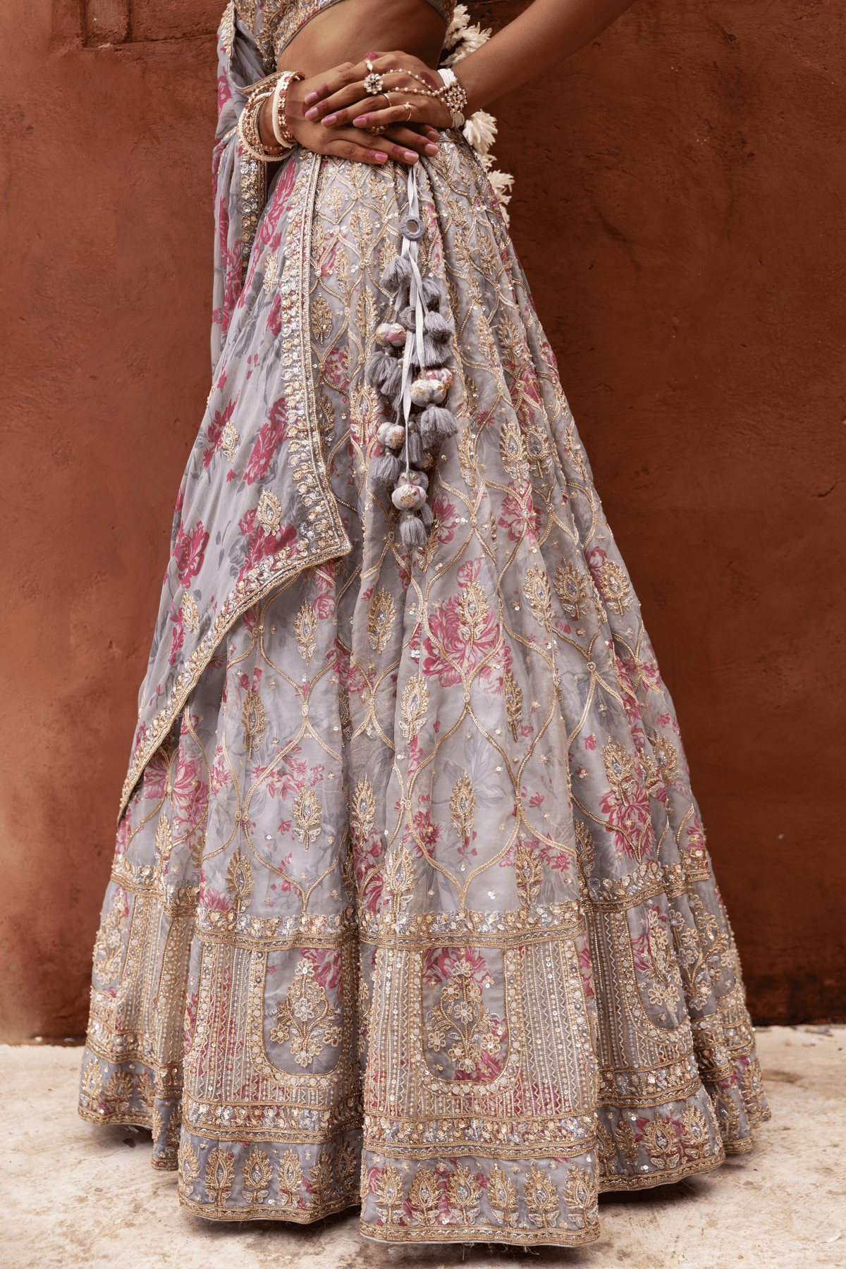 Signature Handprint Bridal Lehenga