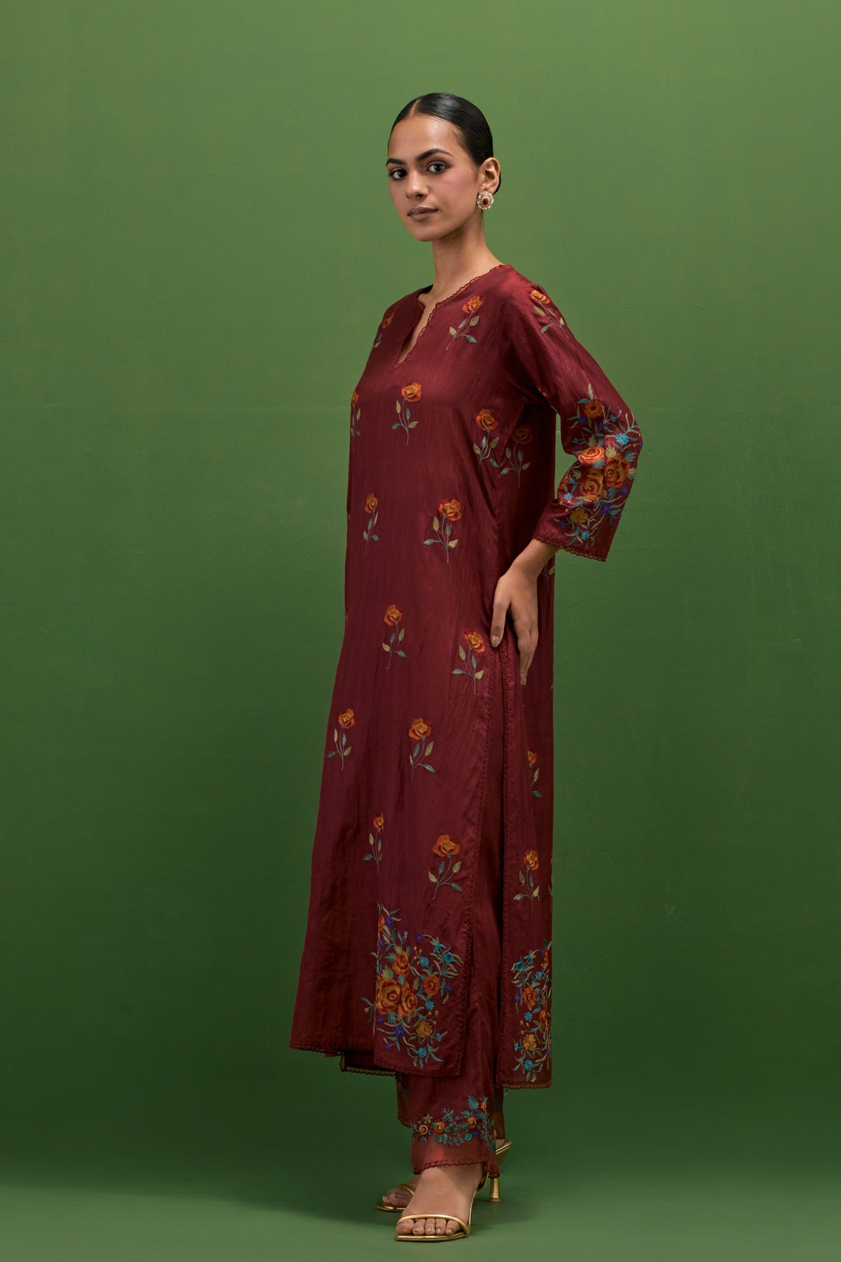 Rosewood Straight Kurta Set