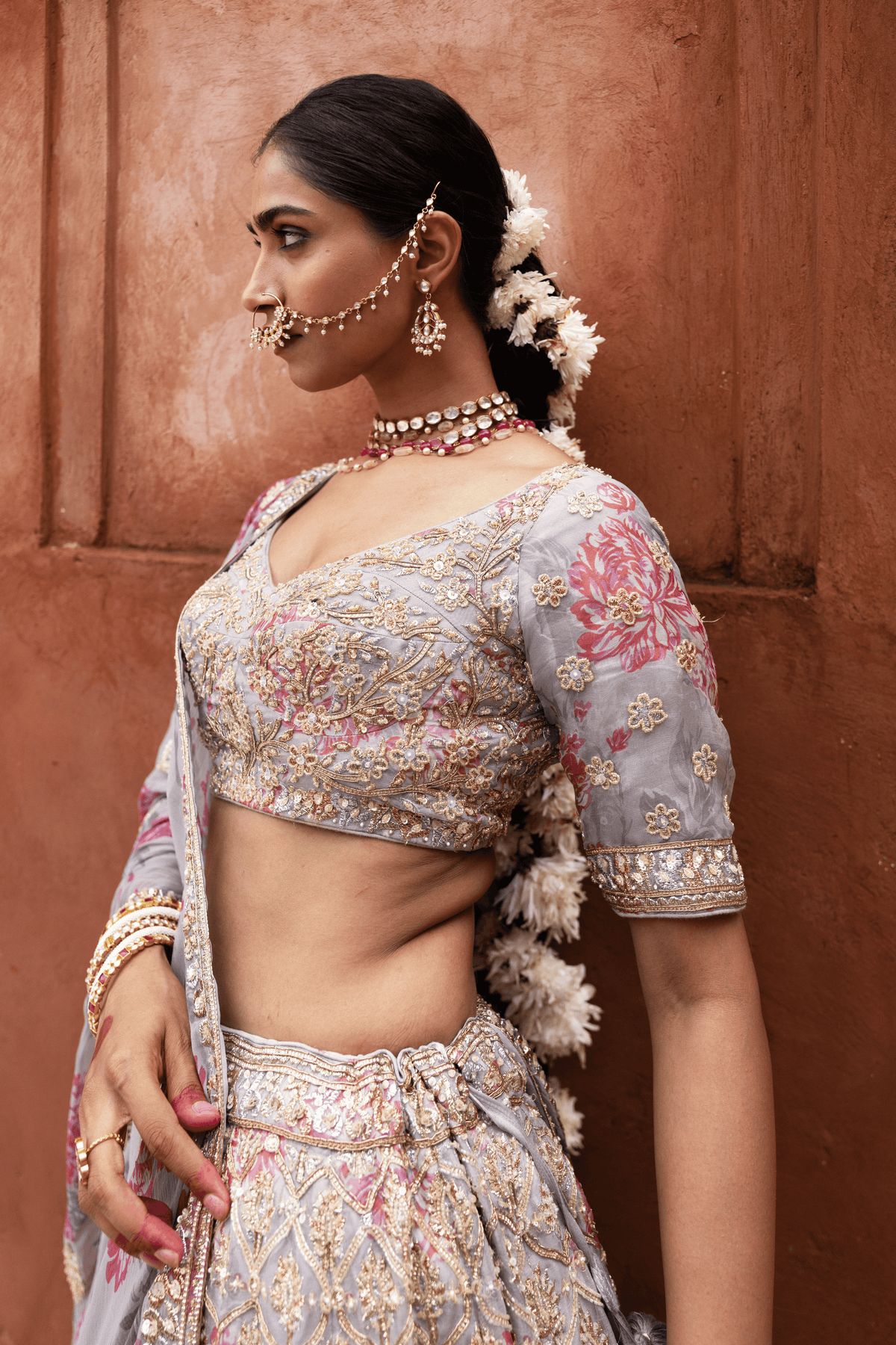 Signature Handprint Bridal Lehenga