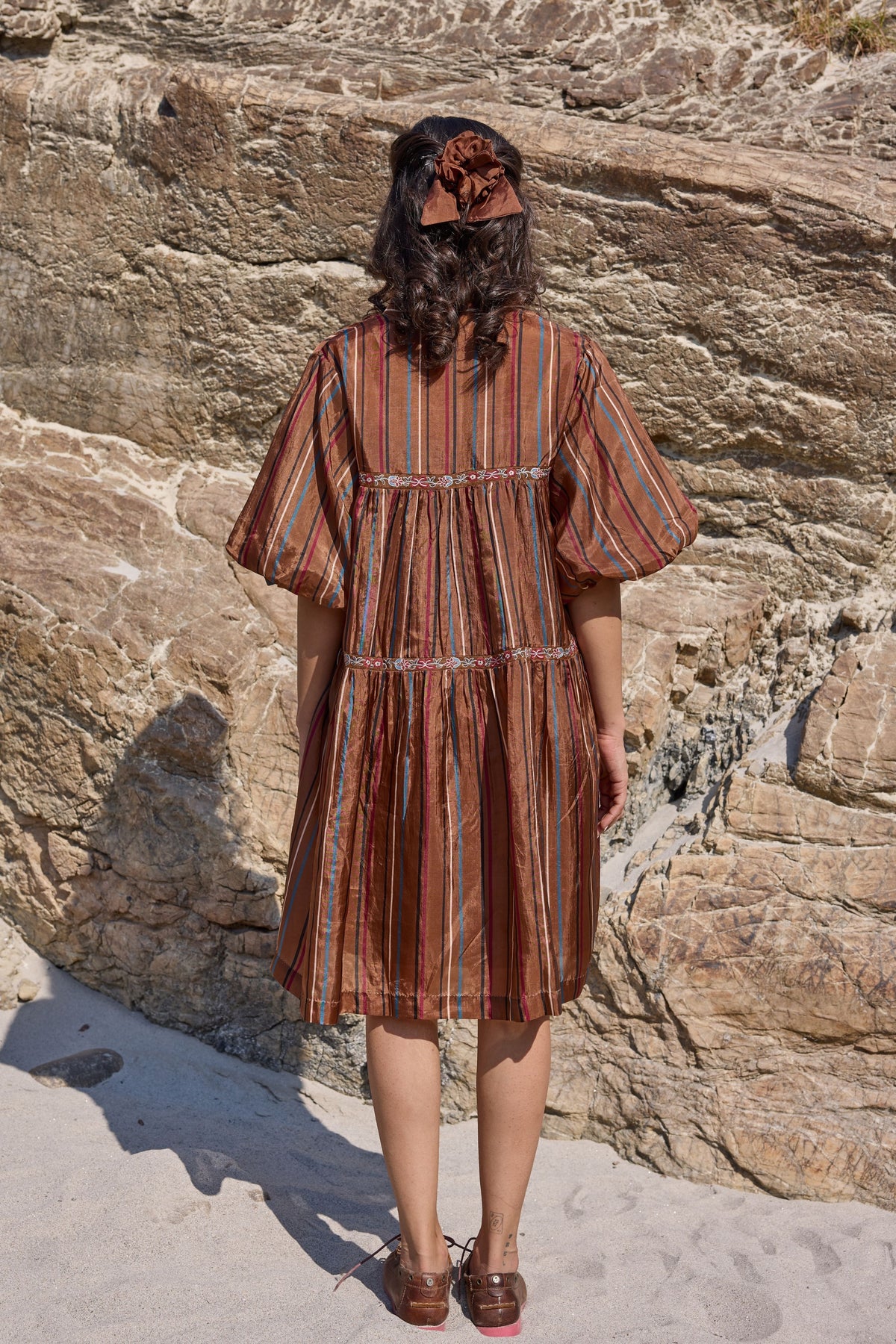 Brown Tiered Dress