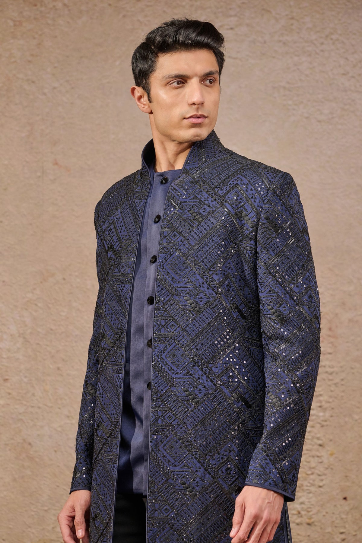 Sequin Embroidered Cocktail Sherwani