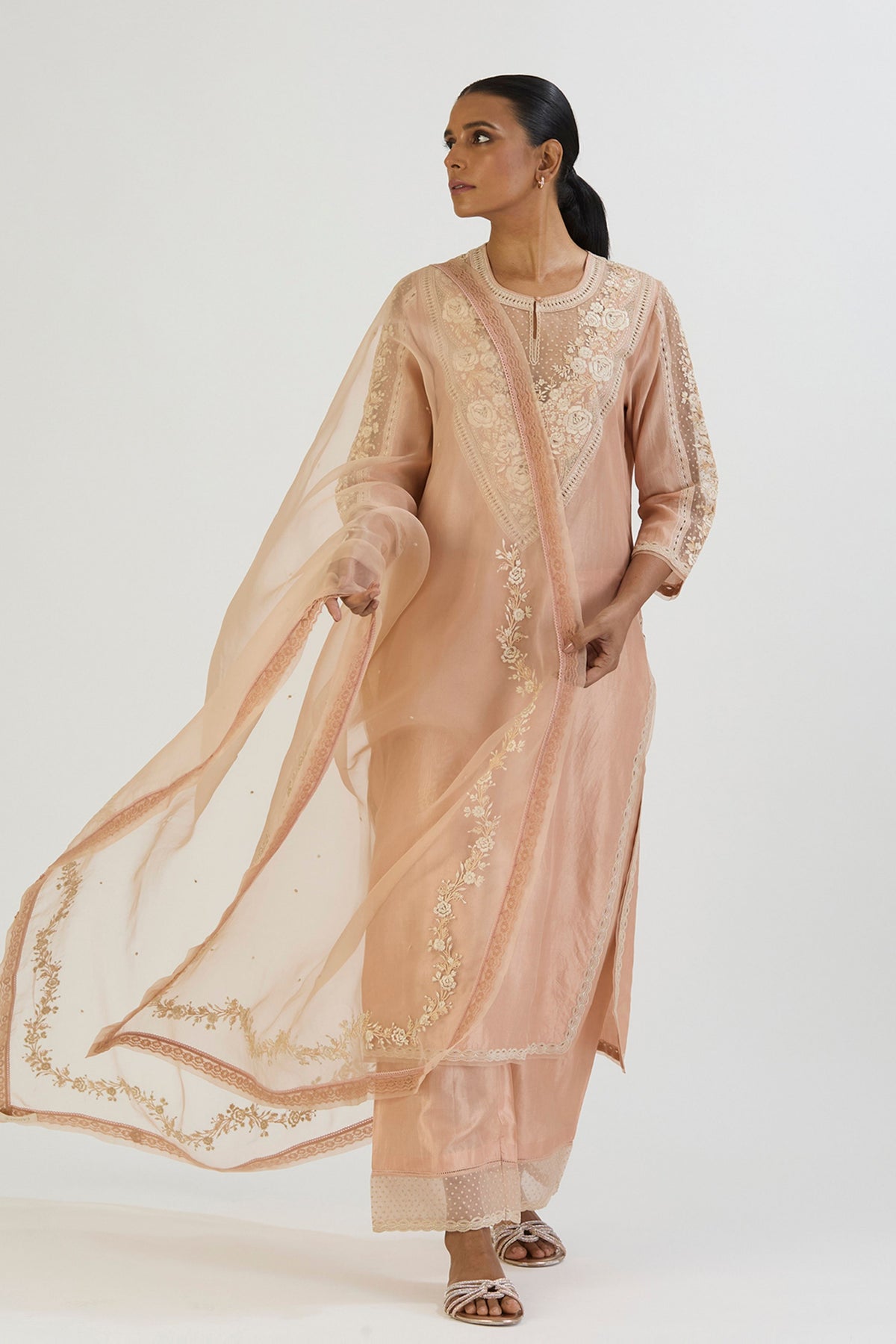 Peach Inaayat Kurta and Pant