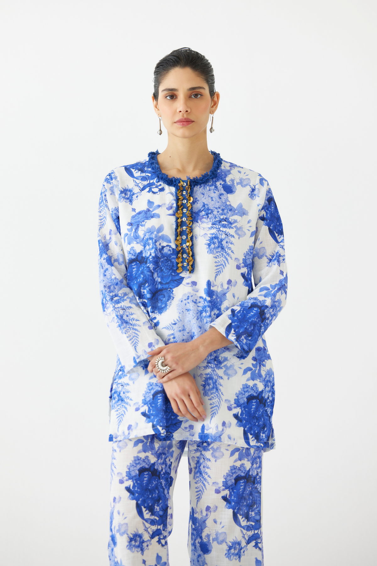 Chintz Short Kurta and Pants