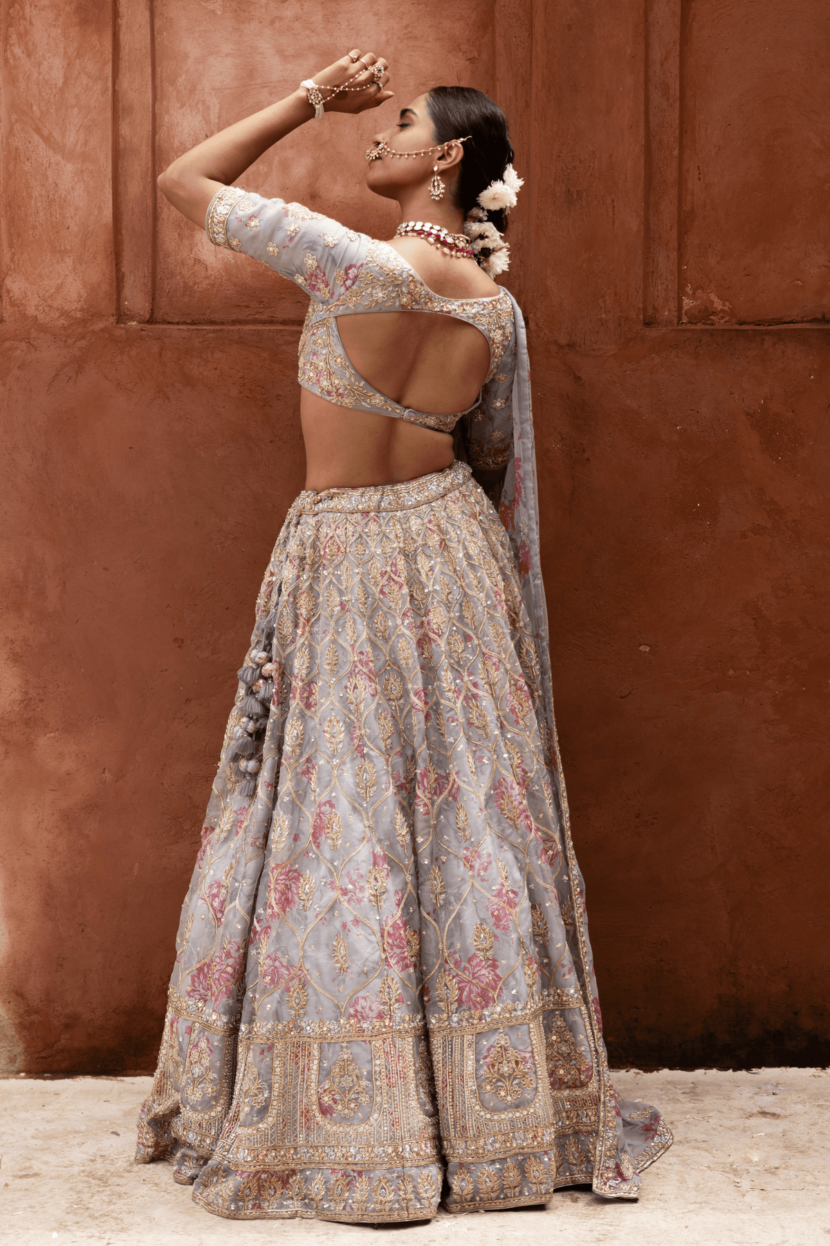 Signature Handprint Bridal Lehenga