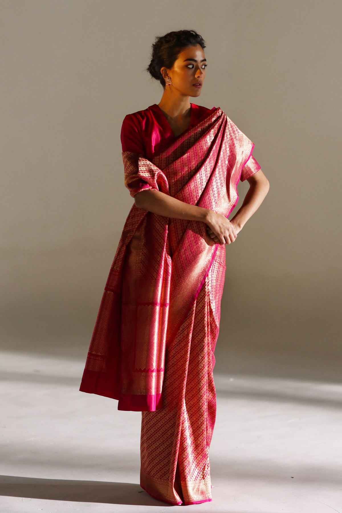 Tasia Silk Brocade Saree