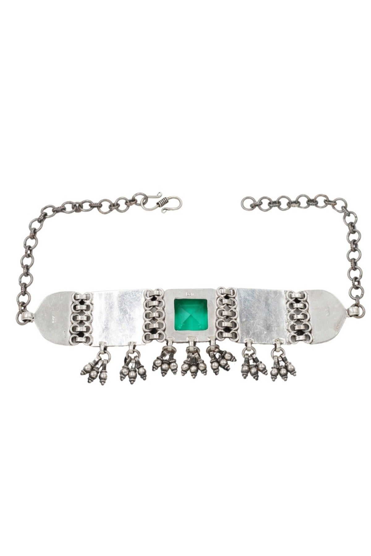 Silver Emerald Choker