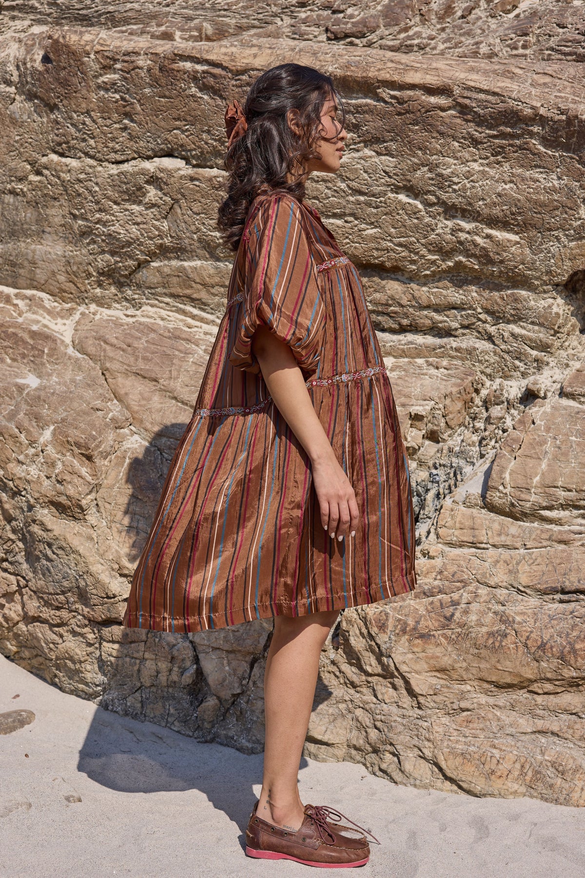 Brown Tiered Dress