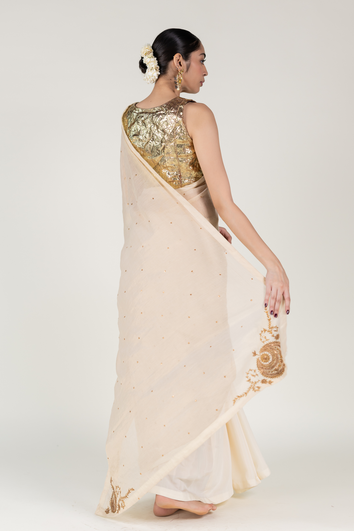 Ivory Mahoor Saree Set