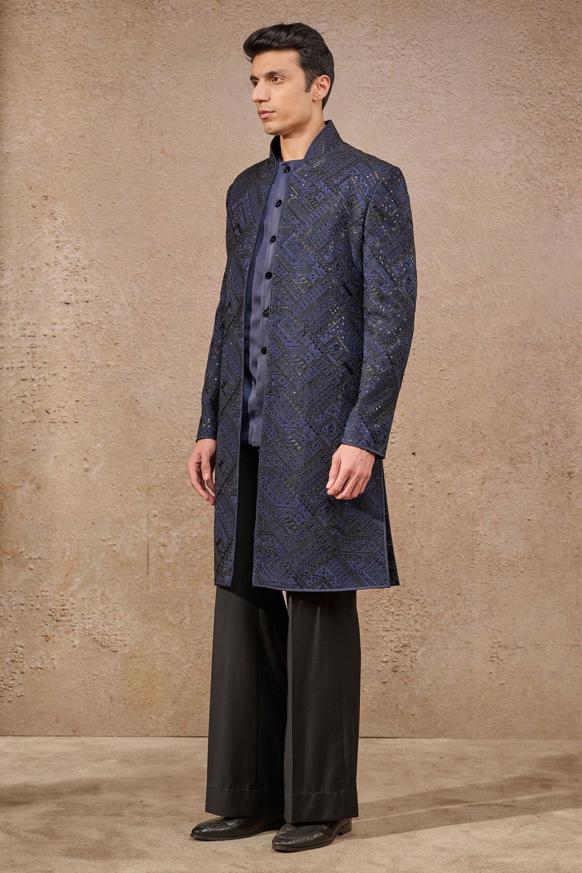 Sequin Embroidered Cocktail Sherwani