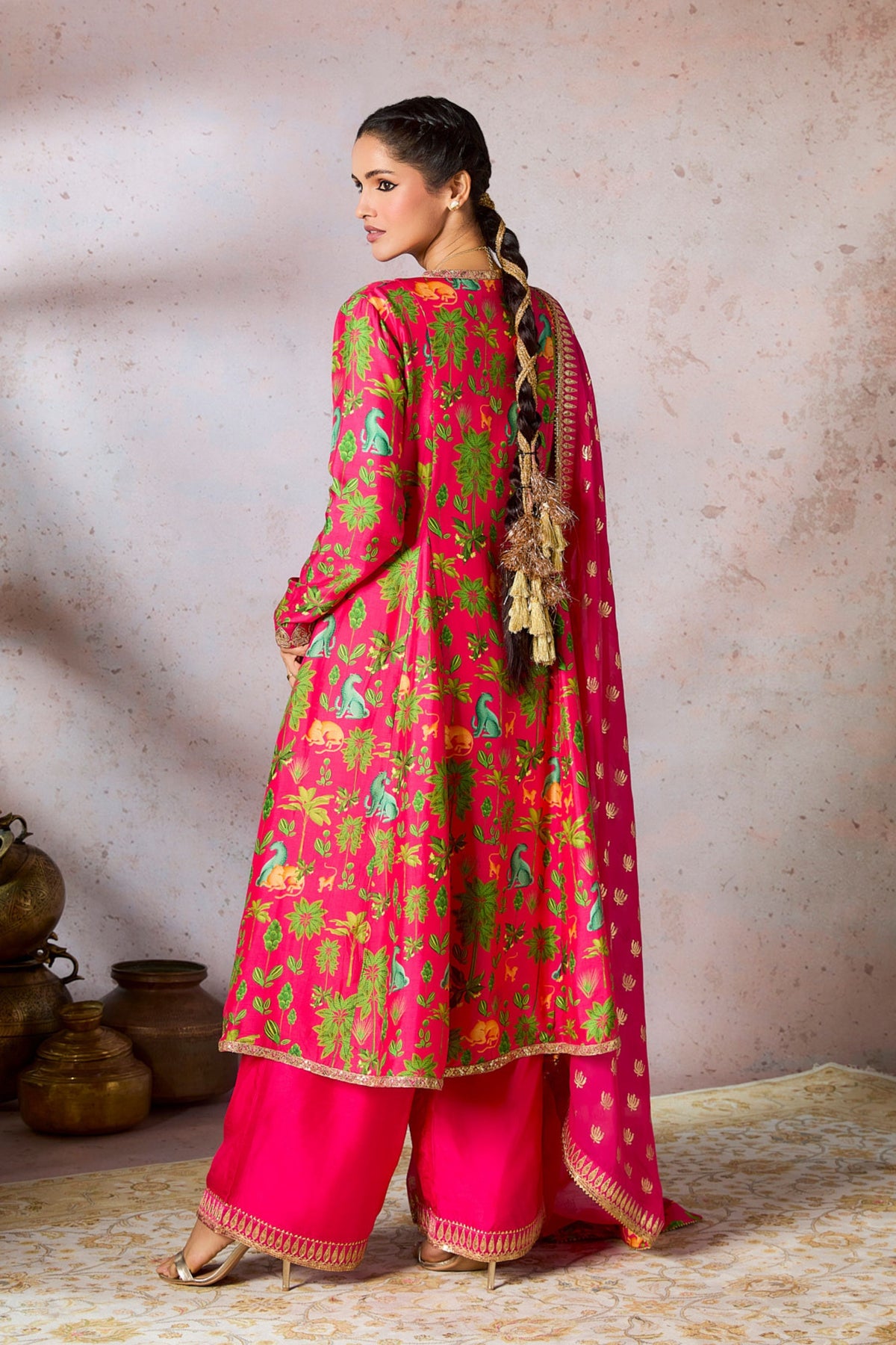 Pink Tropical Rhapsody Kurta Set