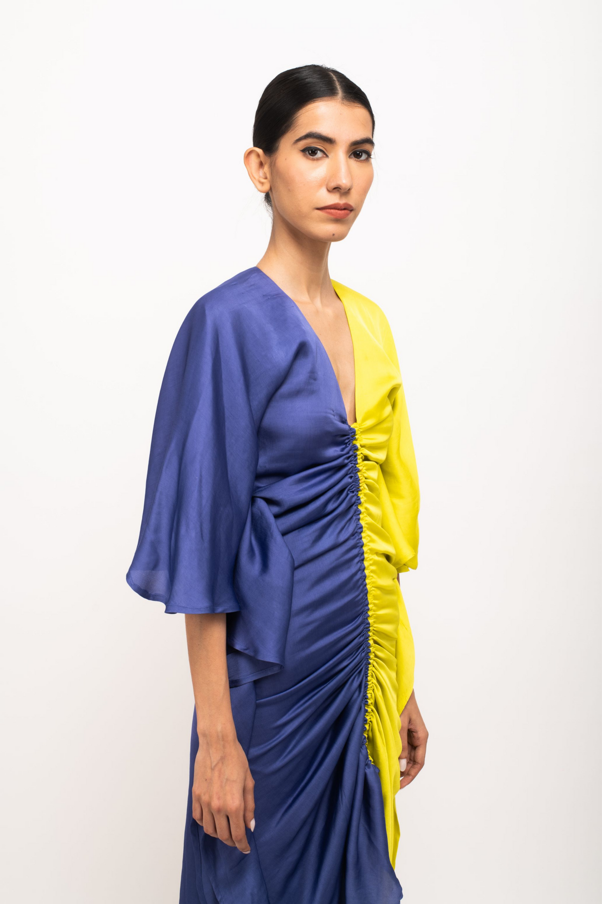 Blue and Neon Rouching Cape