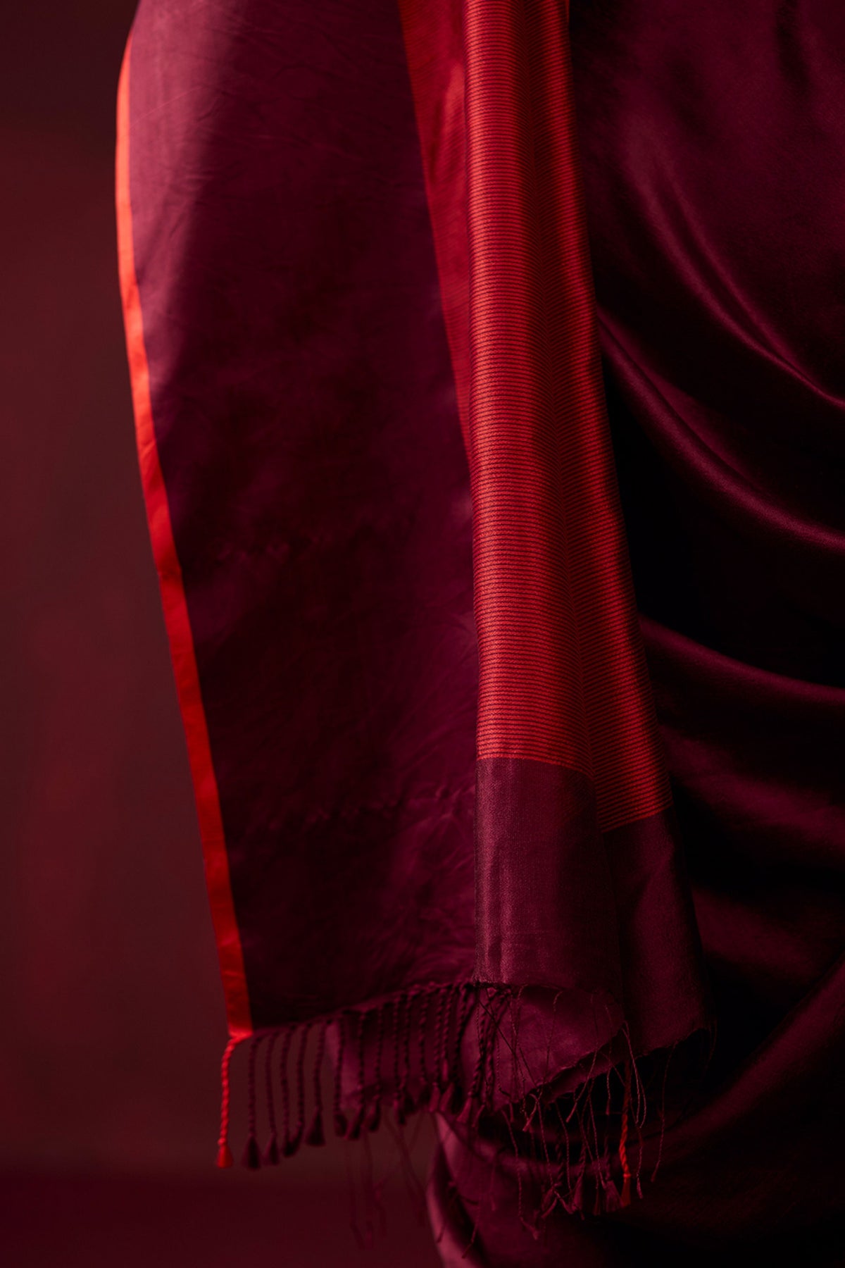 Bold Allure Burgundy Saree