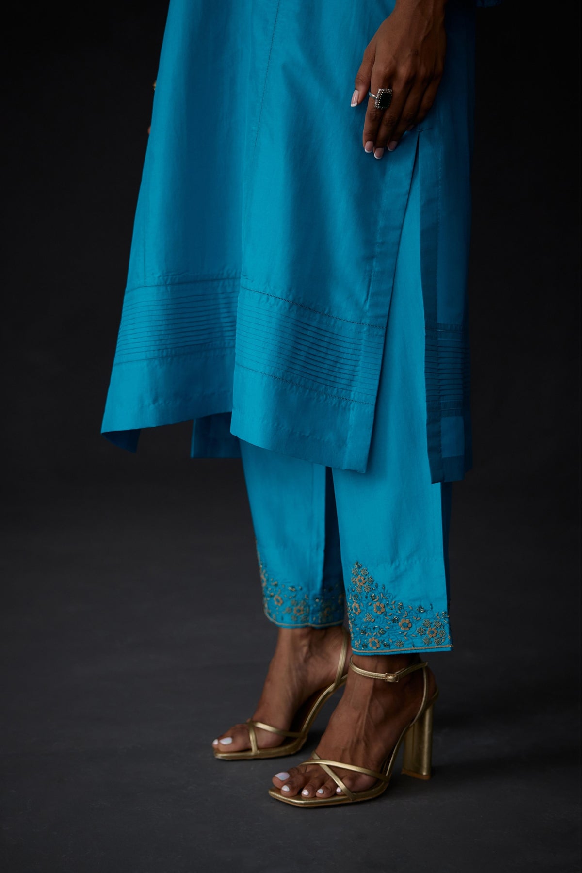 Embroidered Tunic &amp; Trouser Set