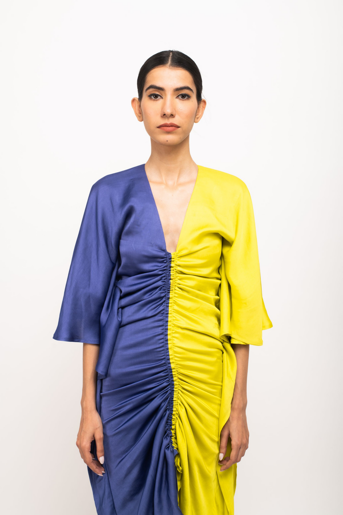 Blue and Neon Rouching Cape