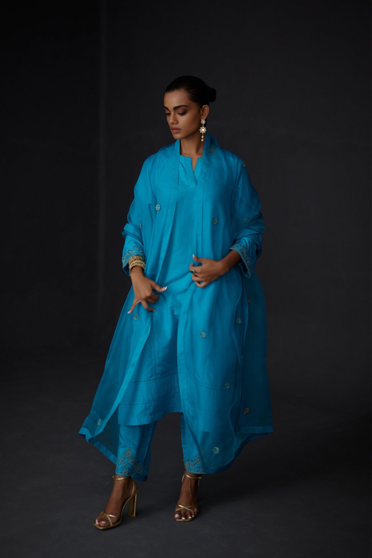 Embroidered Tunic &amp; Trouser Set