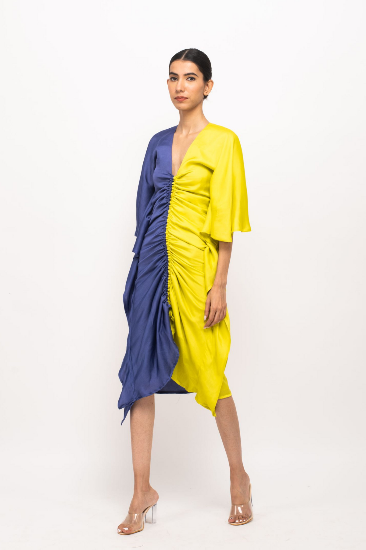 Blue and Neon Rouching Cape