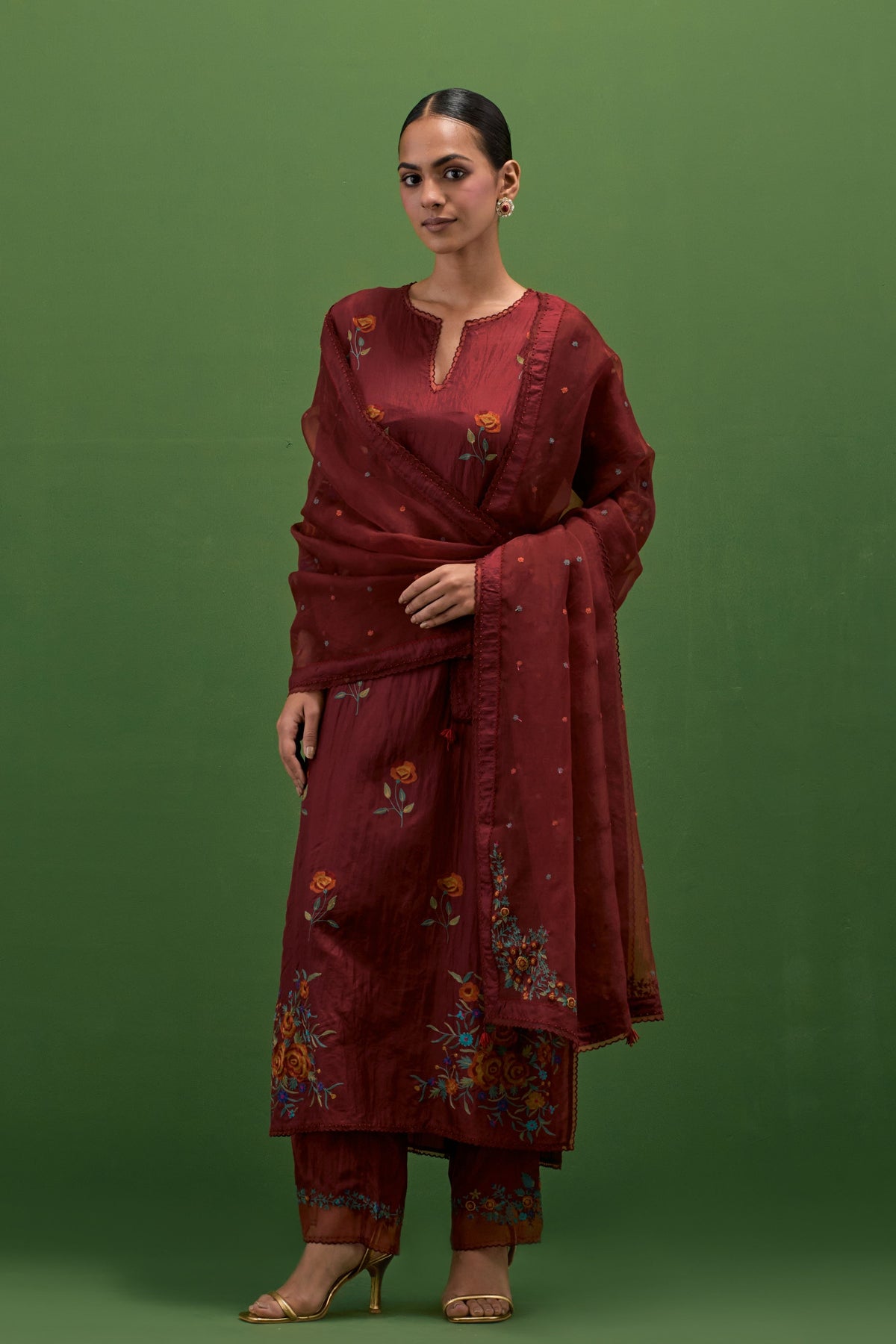 Rosewood Straight Kurta Set