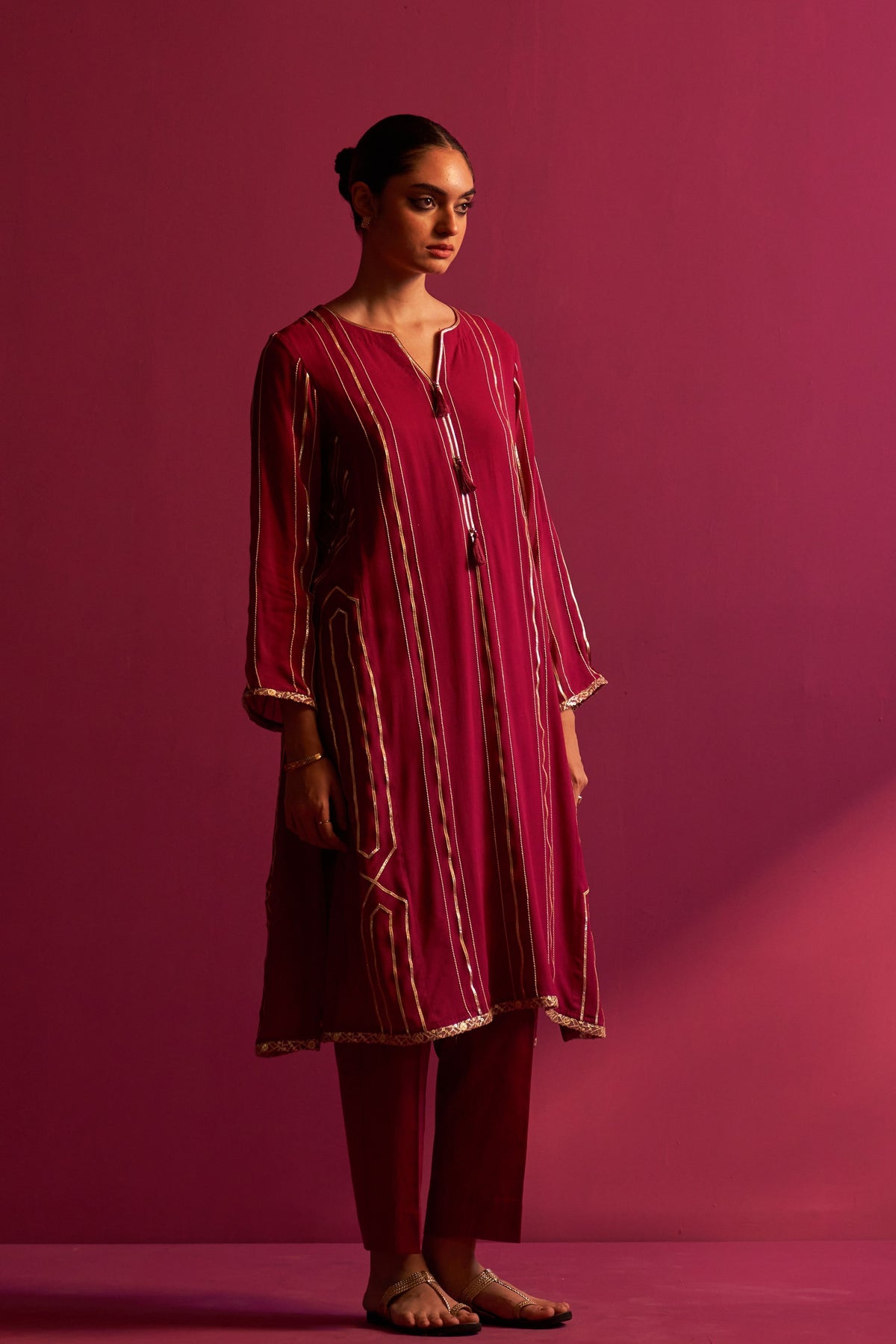 Majenta Shadab Kurta Set