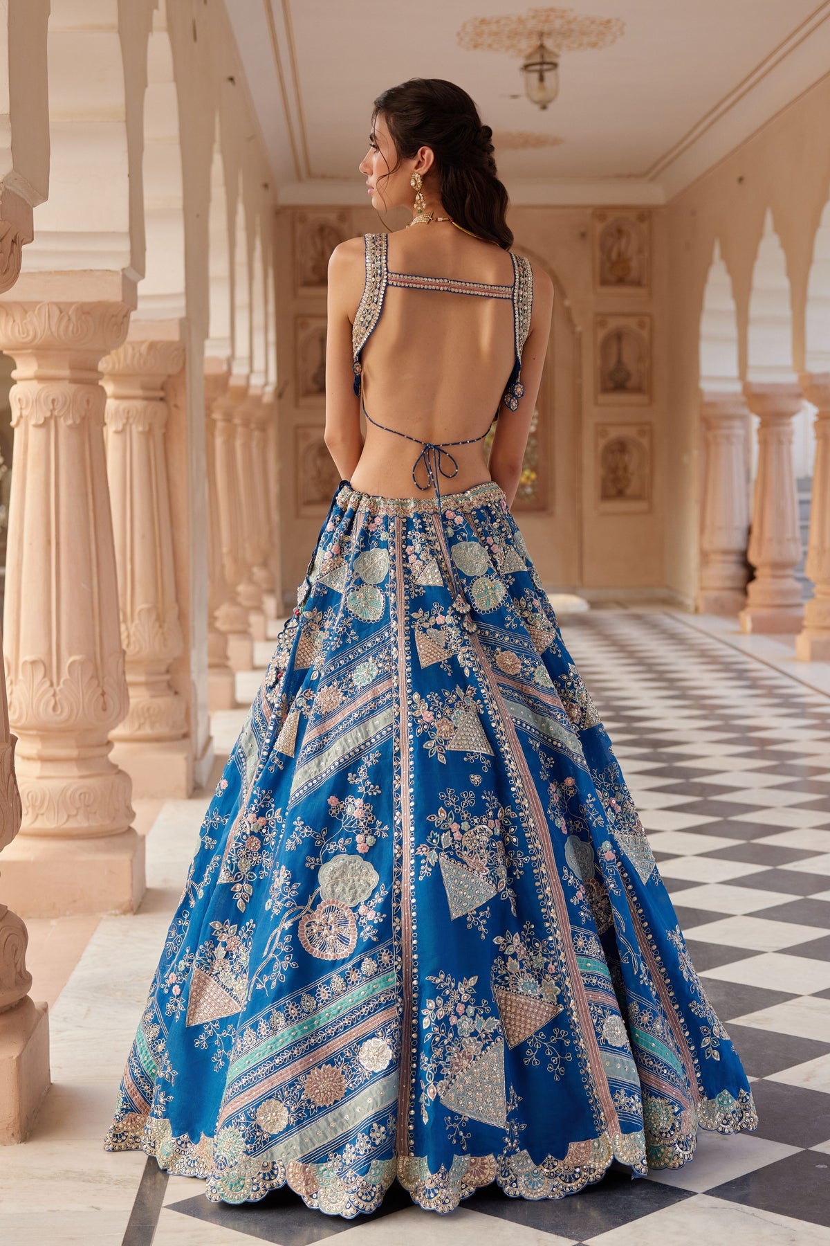 Blueberry Applique Lehenga Set