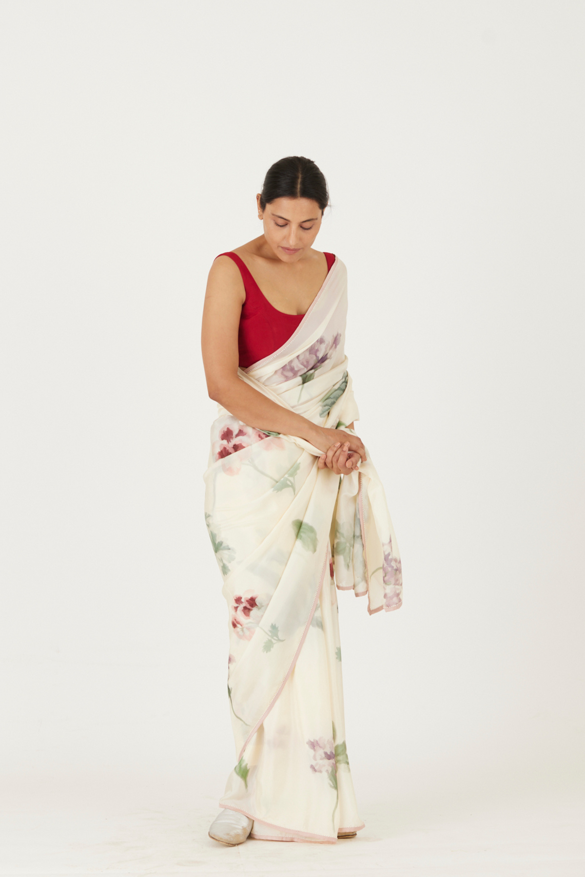 Juliet White Saree