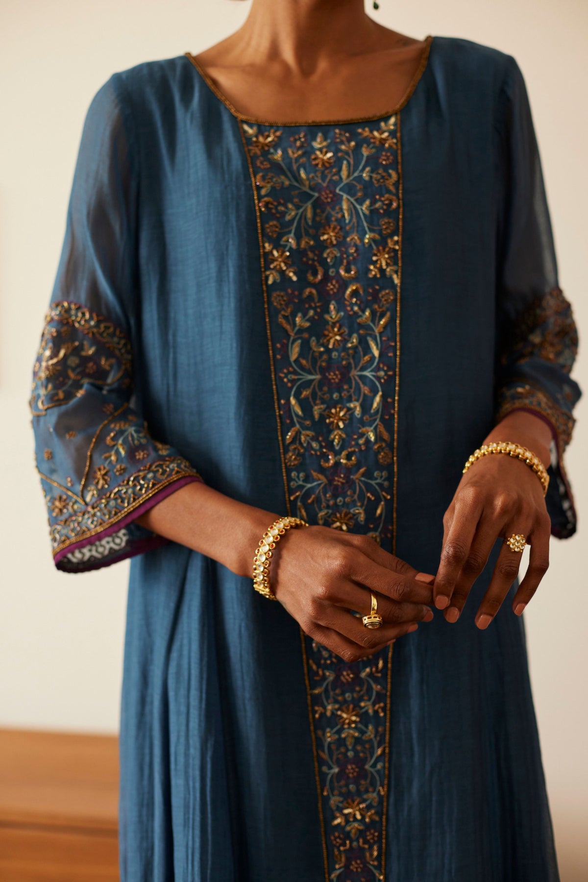 Blue Adree Kurta Set