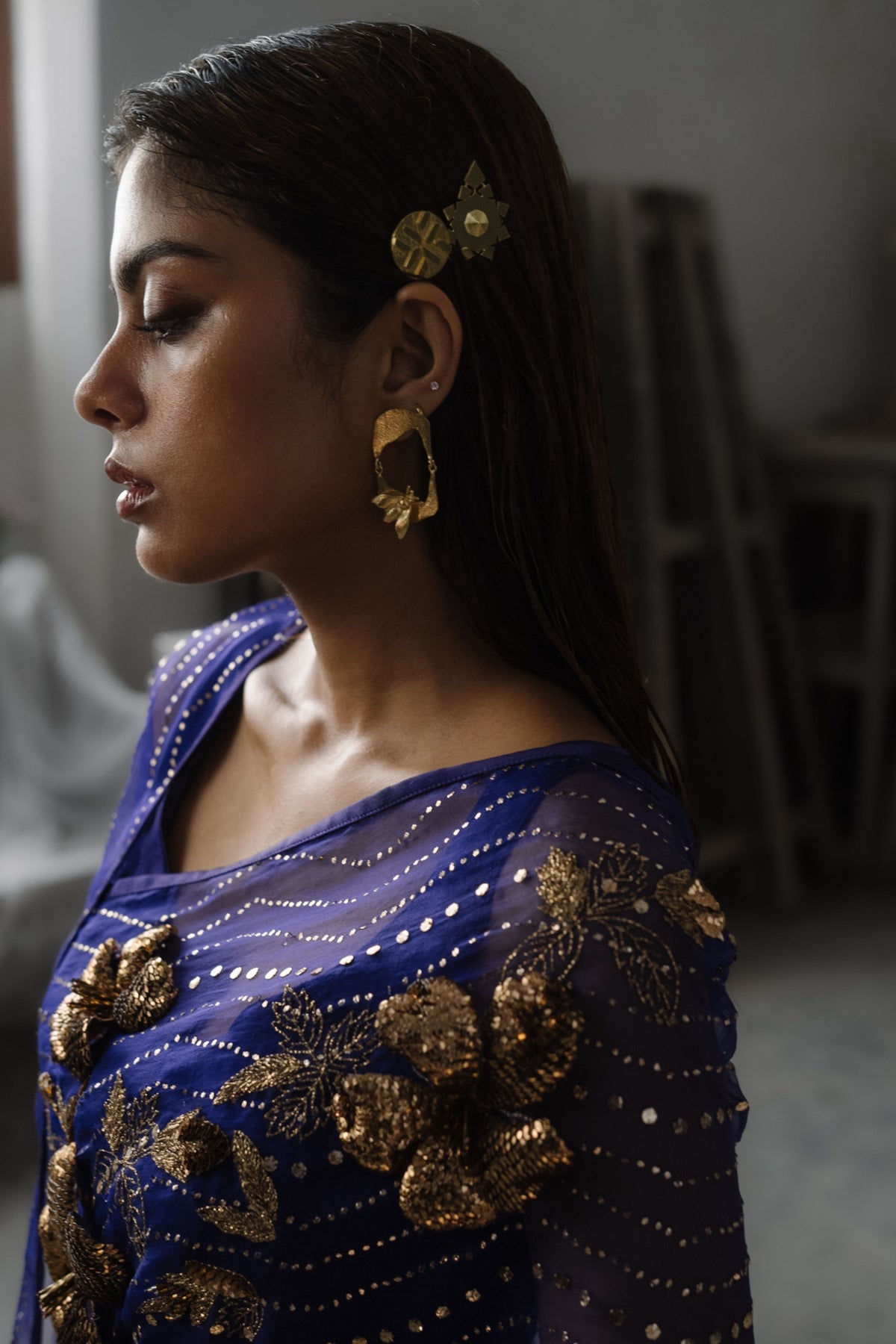 Golden Vile Saree