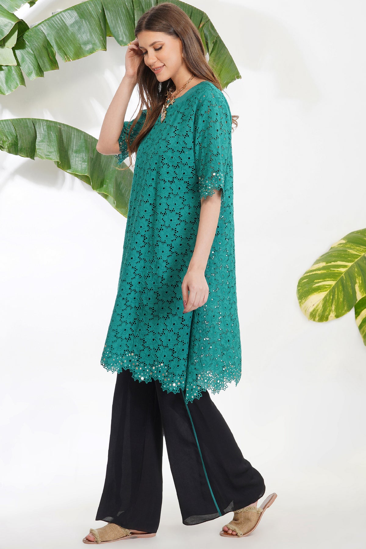 Broderie Anglaise Tunic Set