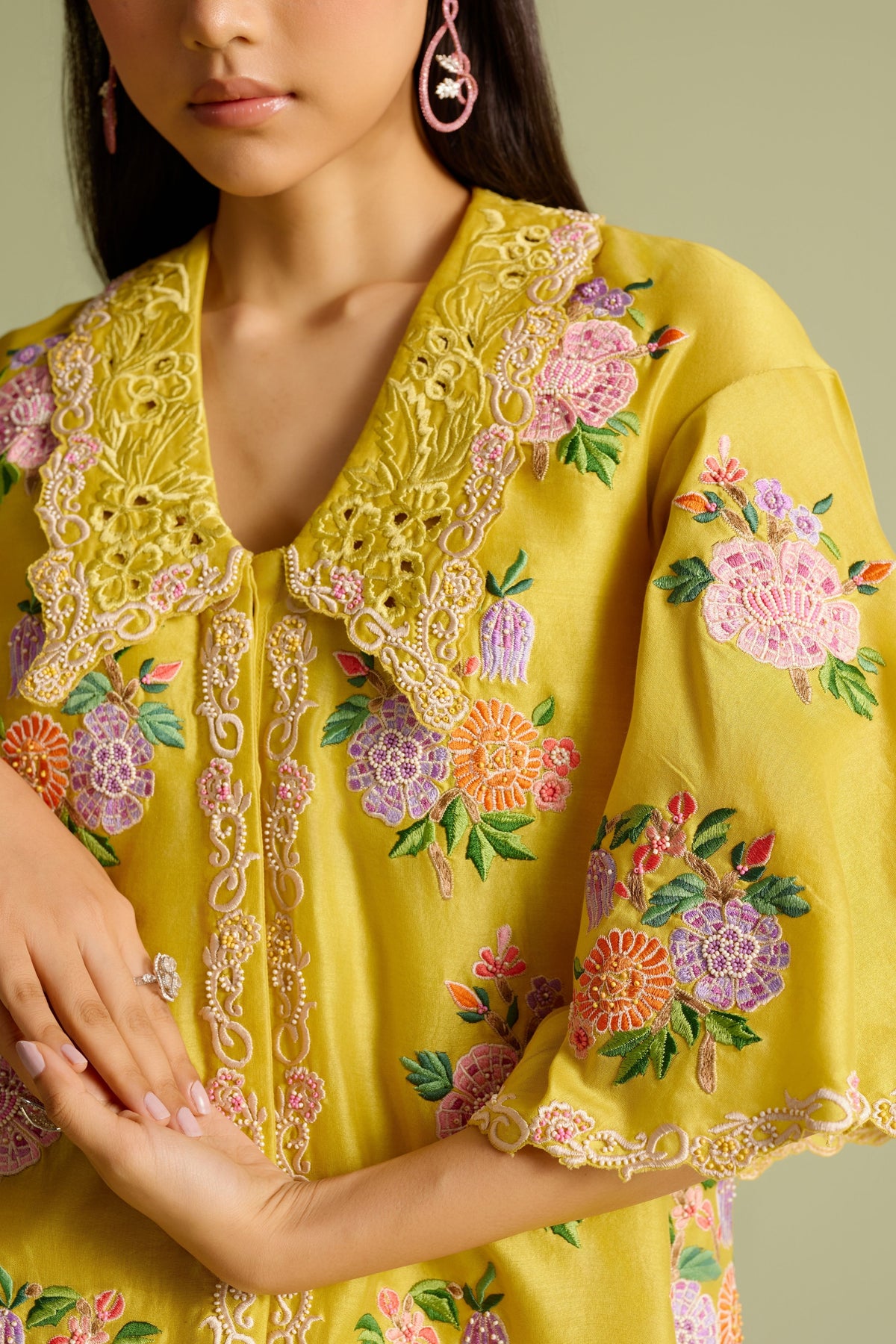 Yellow Floral Bunch Shirt