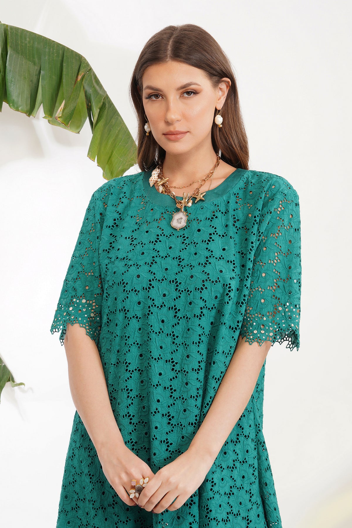 Broderie Anglaise Tunic Set