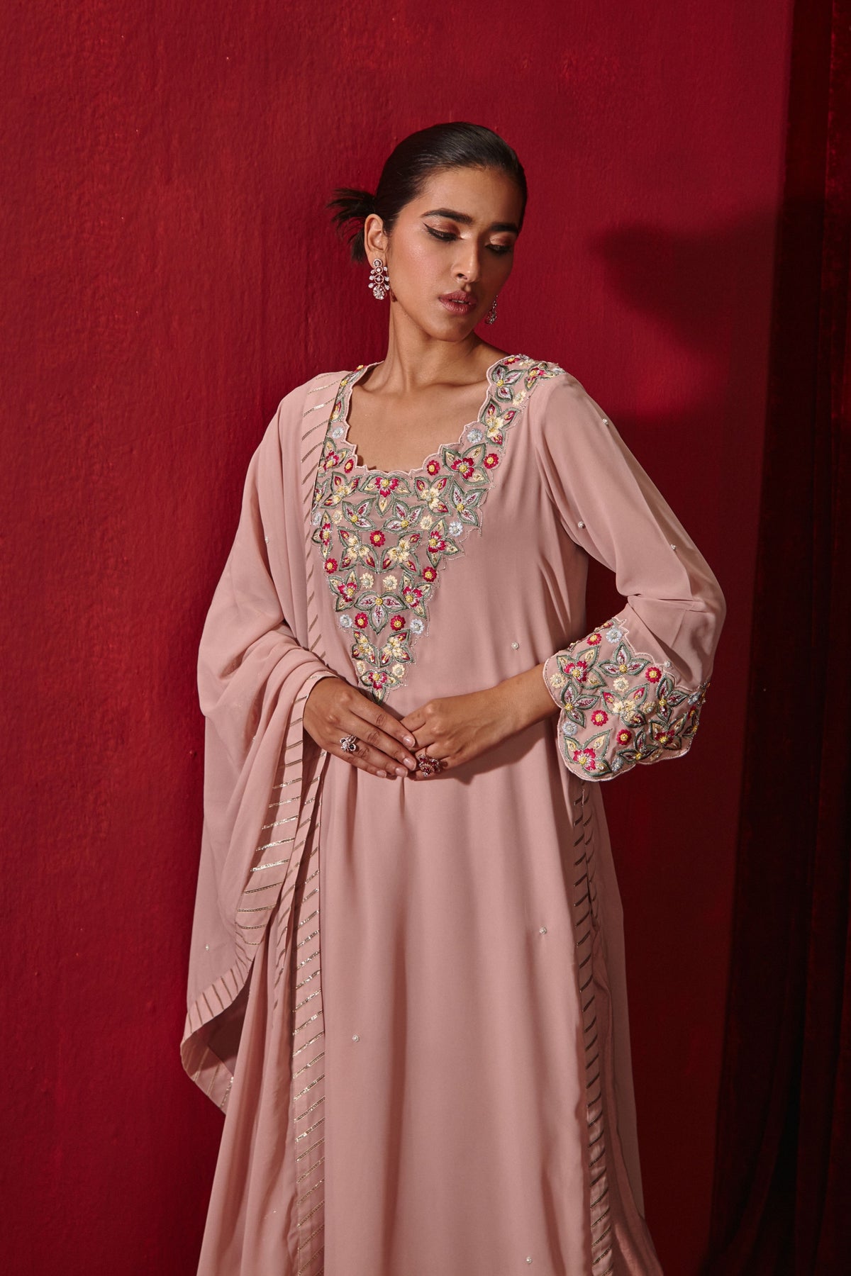 Rose Pink Riwaaz Kurta Set