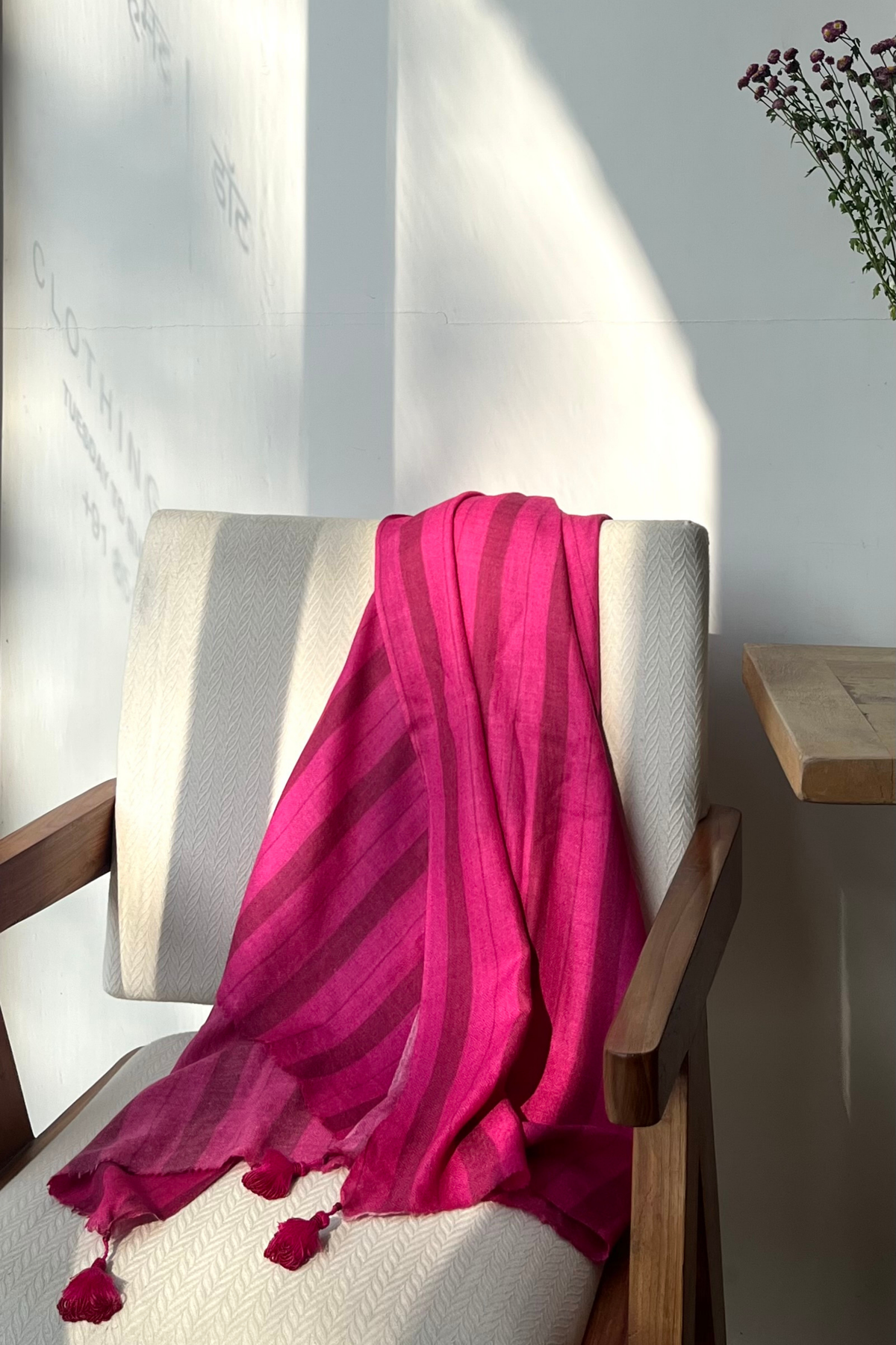 Bush Pink Cashmere Shawl