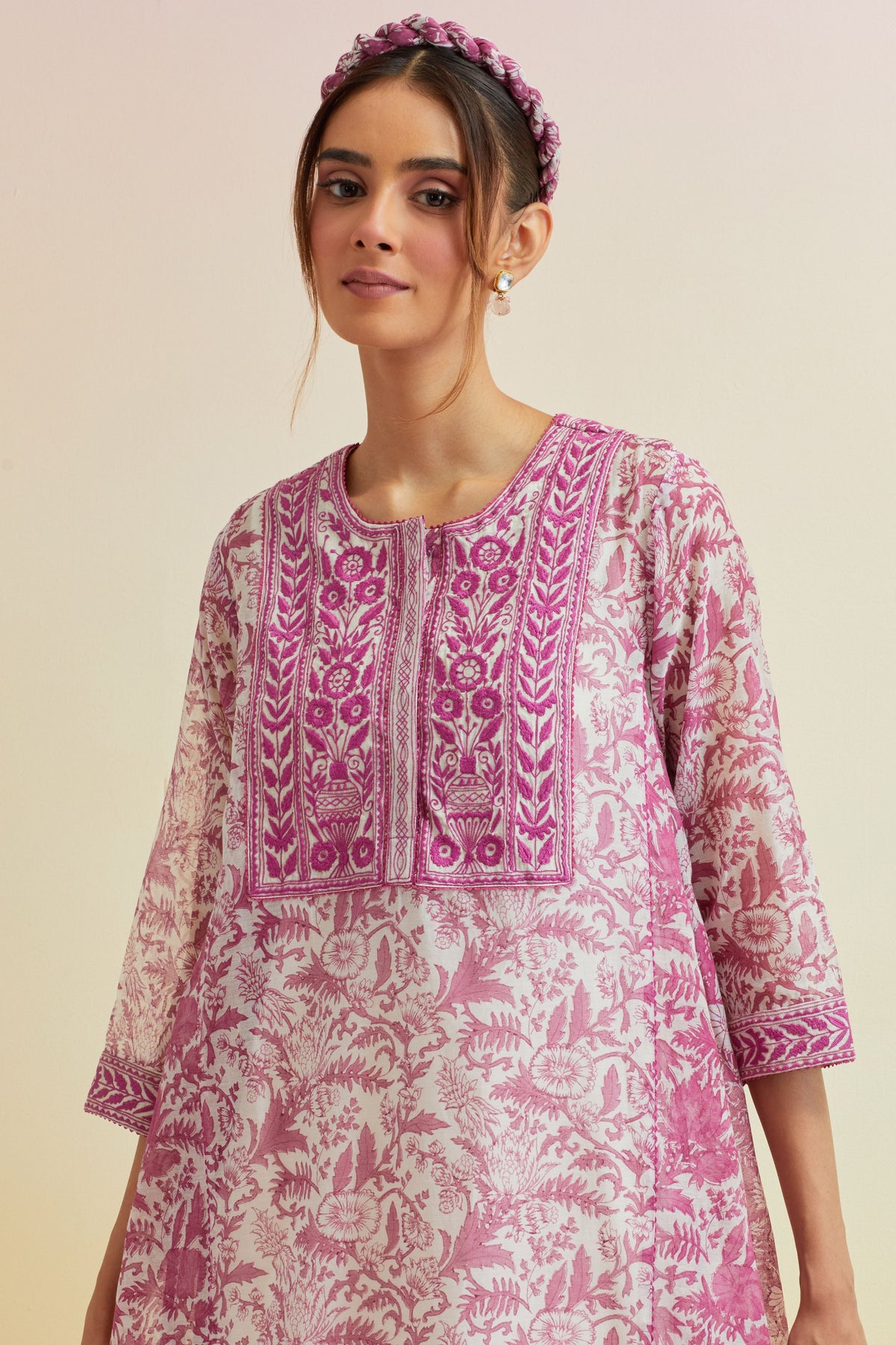 Orchid Pink A-line Kurta Set