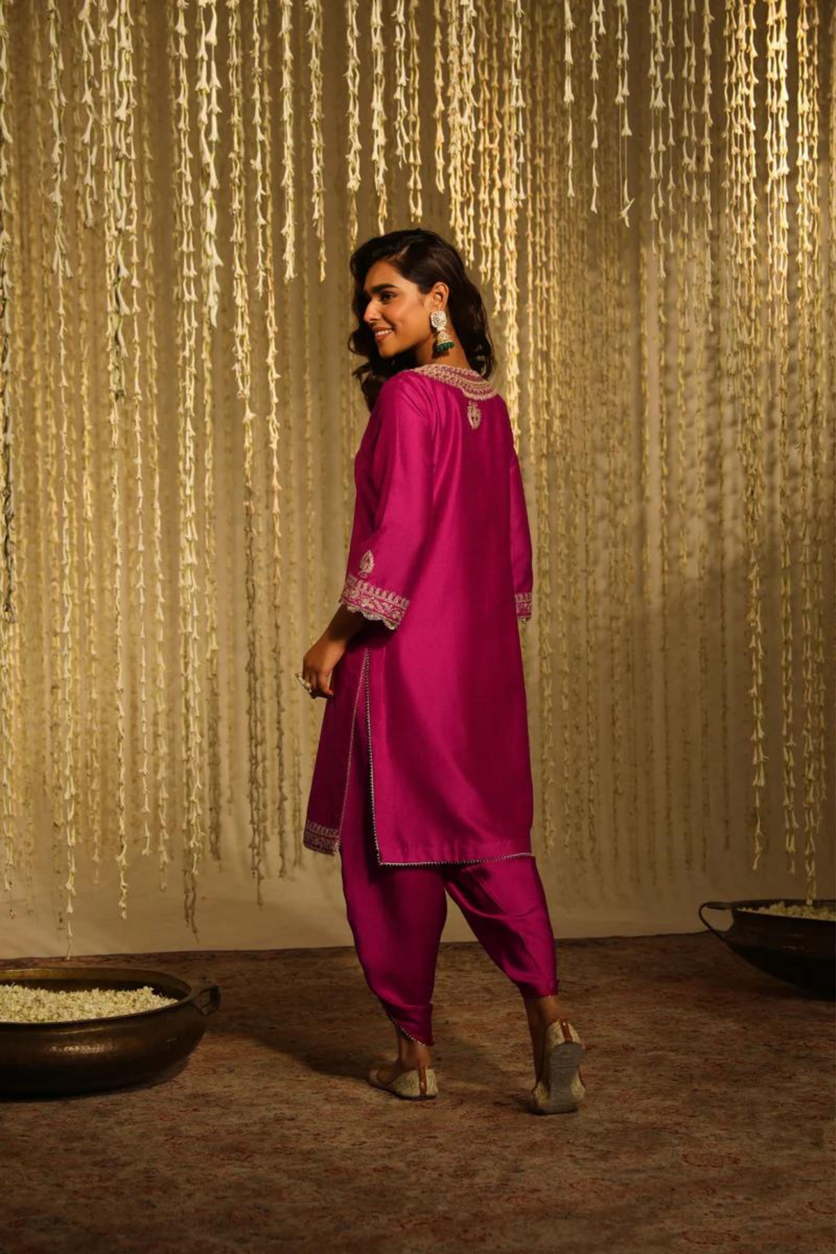 Enisa Hotpink Kurta Set