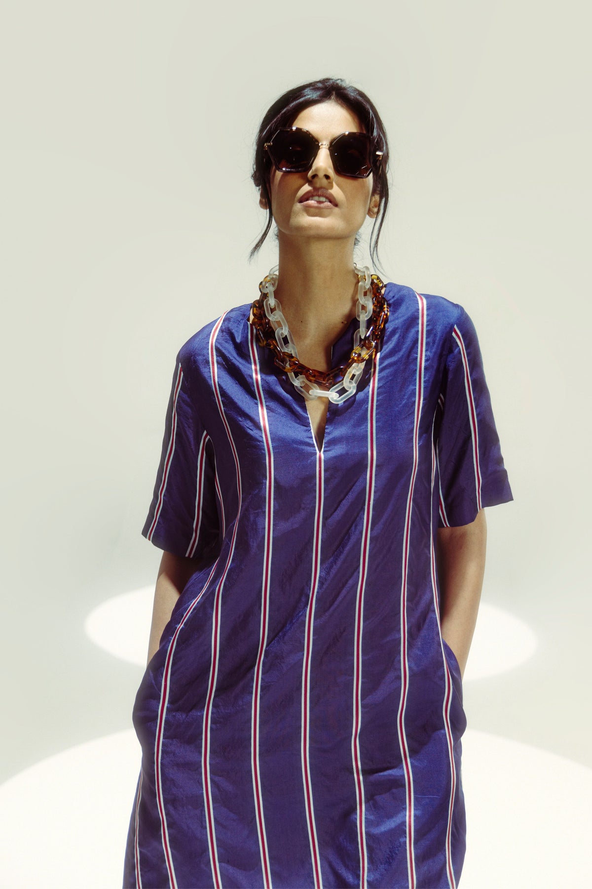 Pencil Stripe Tunic Set